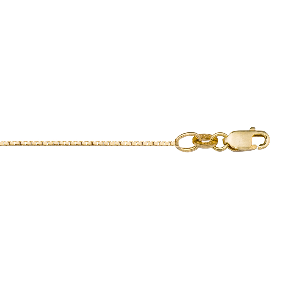 Yellow Gold Lightly Plated Solid Box Link - 10K - 10k - 16"