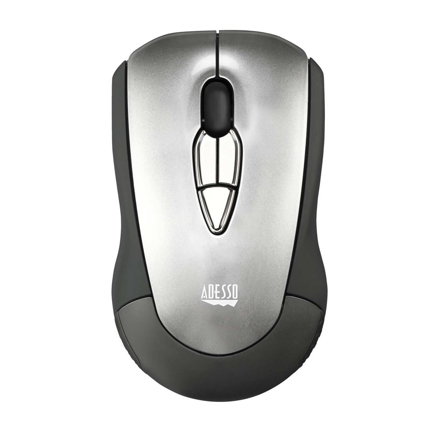 Adesso Air Mouse Wireless iMouse P10 USB 2.4Ghz Dongle with MotionTools 3 Software for Presentations Mouse/Wireless Presenter PC/Mac - Black & Silver