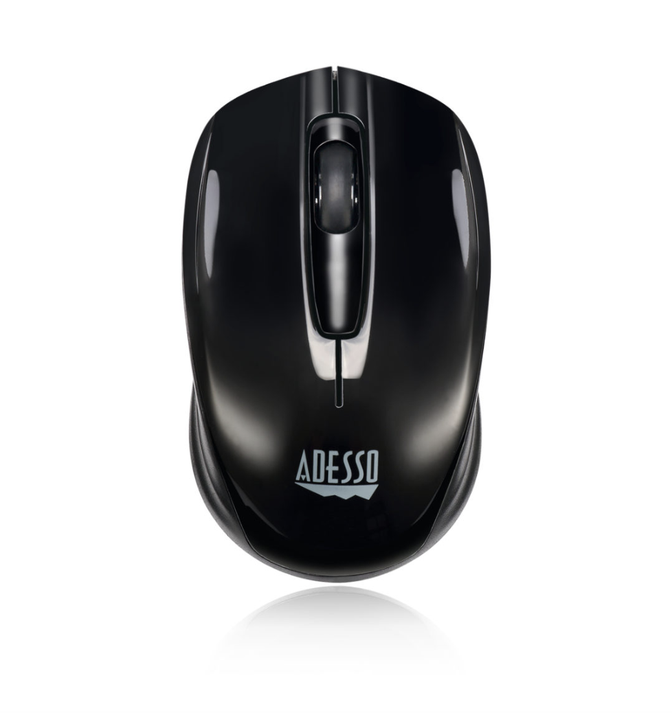 Adesso Mouse Wireless Mini S50 Portable 3 Buttons up to 1200dpi PC/Mac - Black