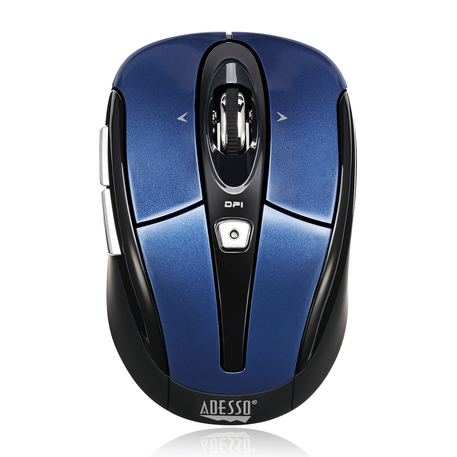 Adesso Mouse Wireless Nano S60L 6 Buttons 4 Way Tilting Programmable Buttons up to 1600dpi PC/Mac - Blue