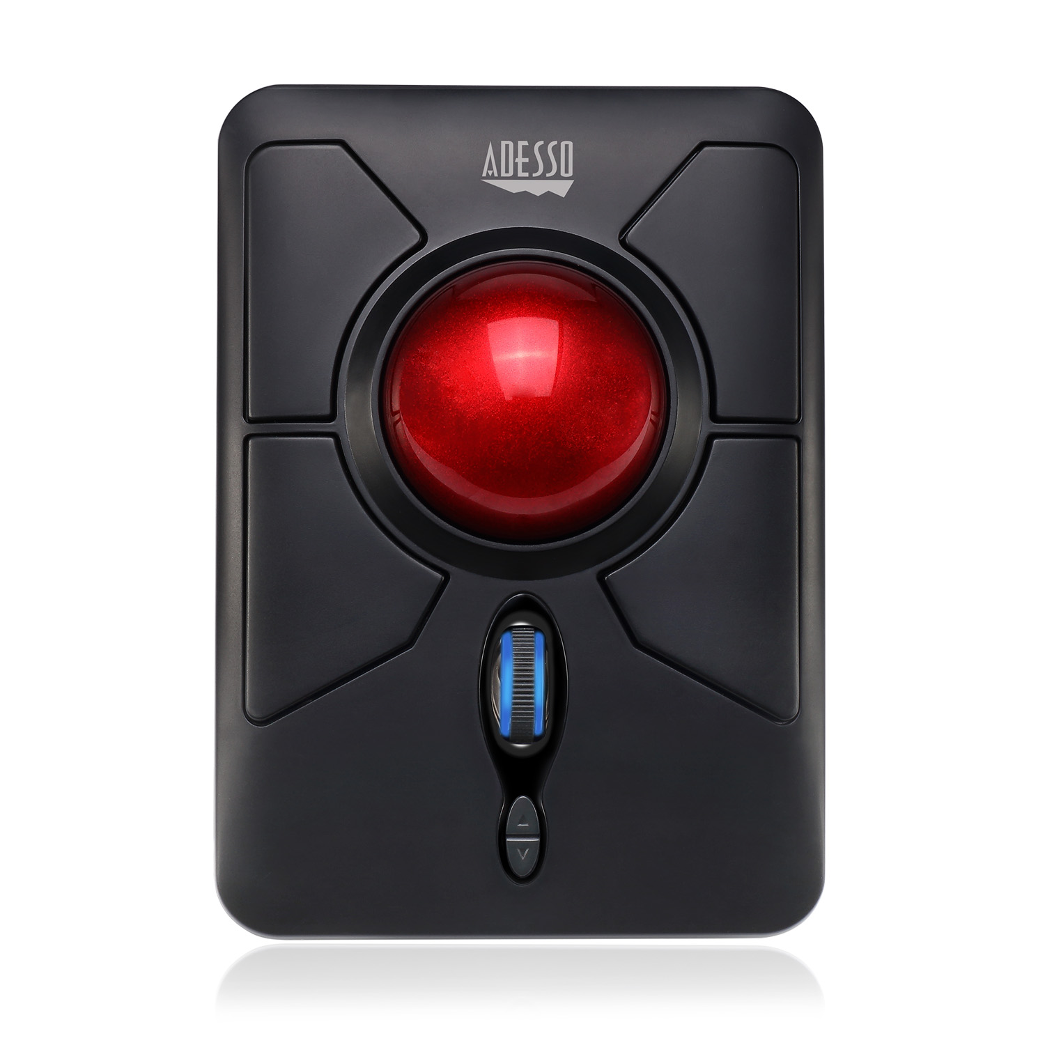 Adesso Trackball Mouse Wireless Ergonomic T50 7 Buttons Programmable Large 2in Ball Centre up to 4800dpi PC/Mac - Black