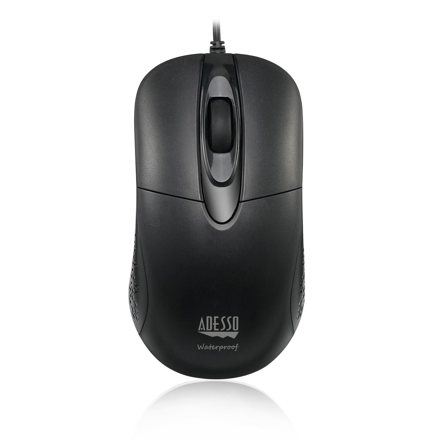 Adesso Mouse Wired Antimicrobial Waterproof IP67 W4 3 Button up to 1000dpi PC/Mac - Black
