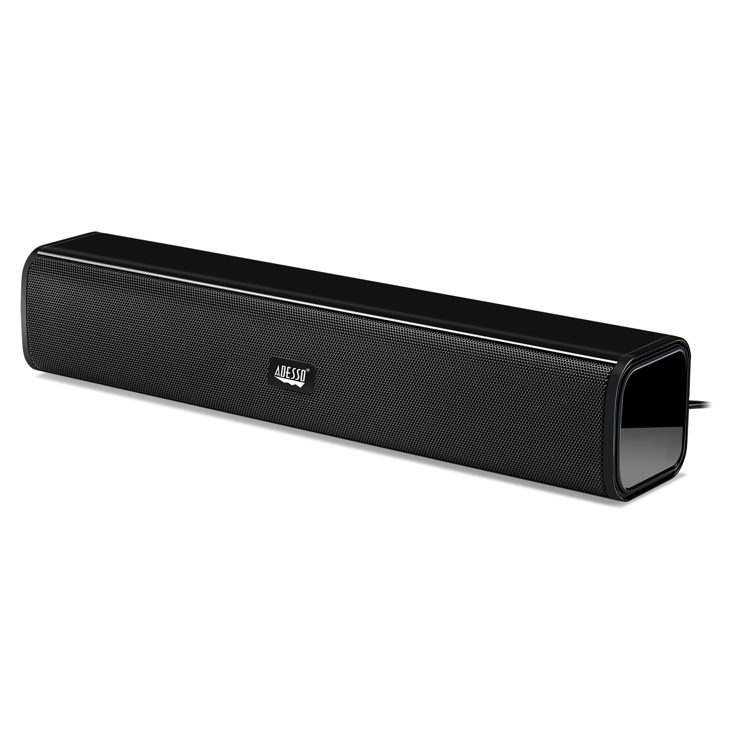 Adesso Speaker Sound Bar 5W x 2 USB Stereo Sound Chip - Black