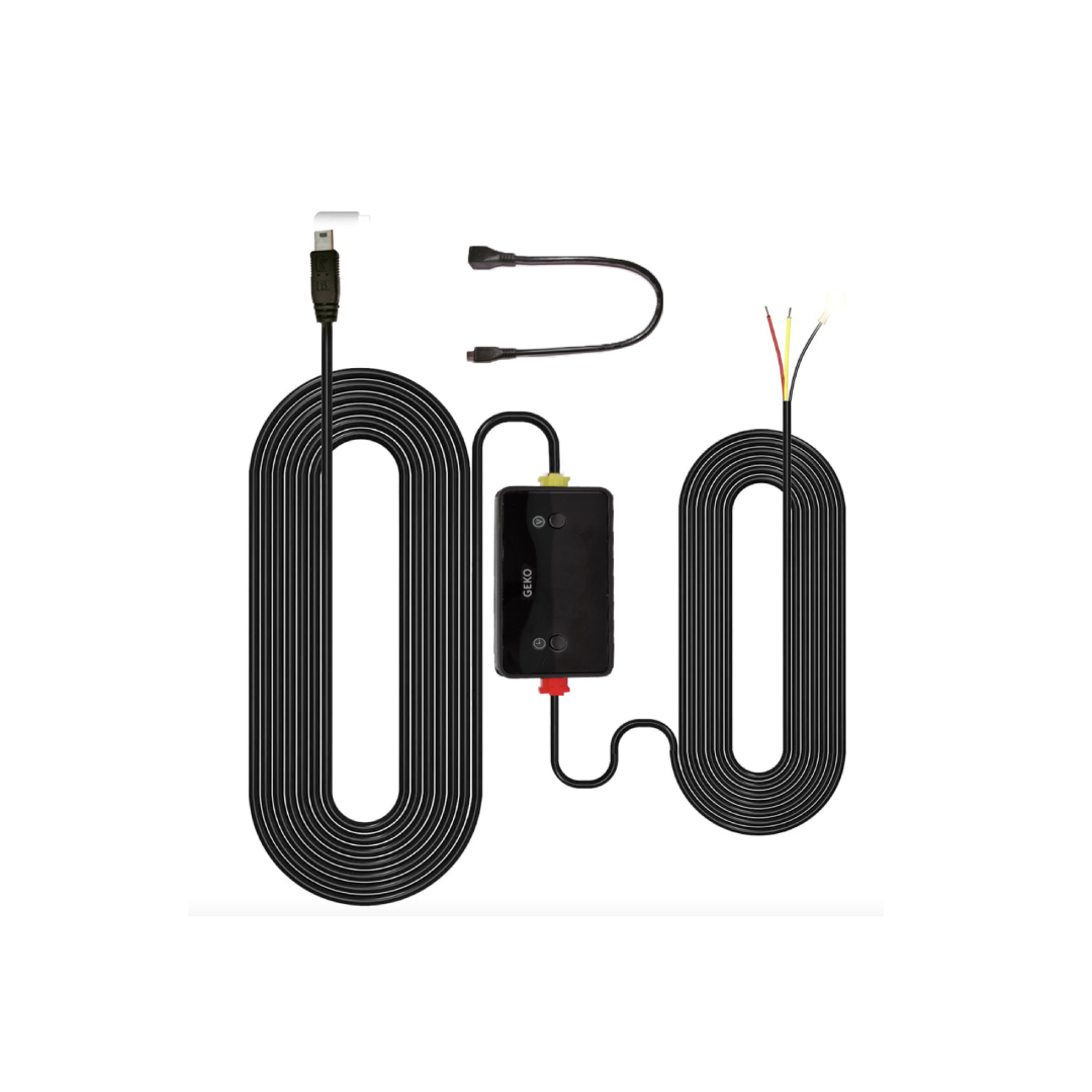 GekoGear Dashcam – Smart Hardware Kit 9.8ft Compatible with GekoGear Dashcams – Black