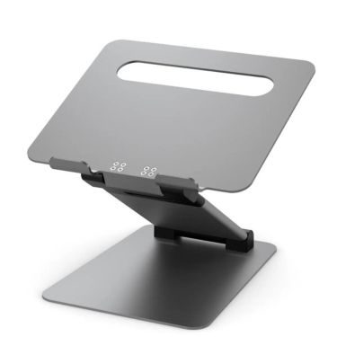 Alogic Adjustable Laptop Riser Adjustable & Ergonomic ElitePlus – Space Grey