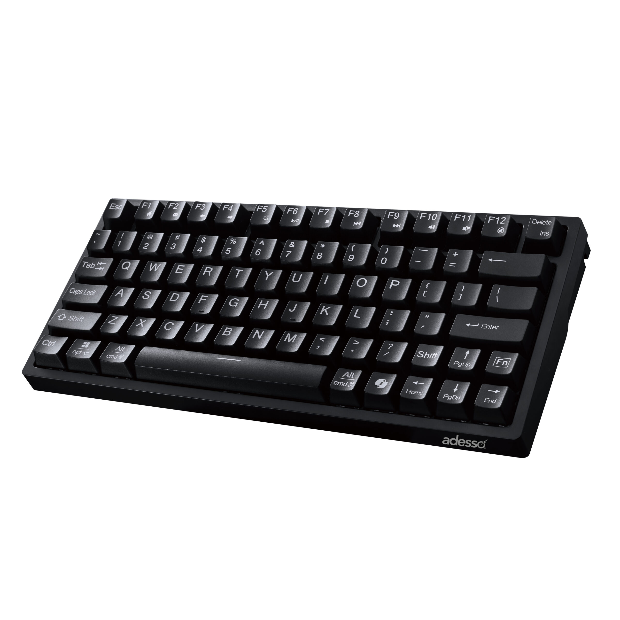 Adesso Keyboard Wired EasyTouch Mini Mechanical Multi OS 2X Large Print with Copilot AI Hotkey - Black