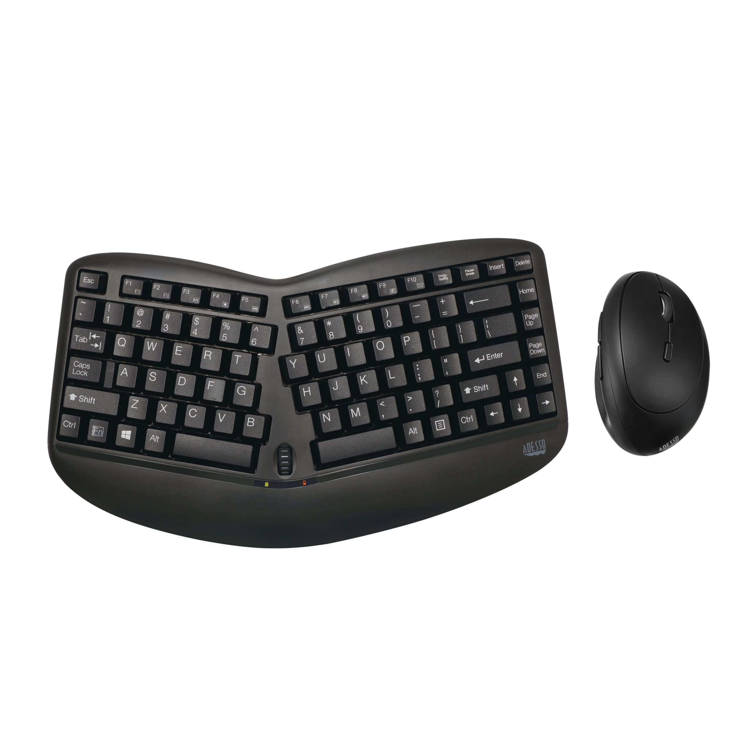 Adesso Wireless Mini Ergo Keyboard and Mouse combo