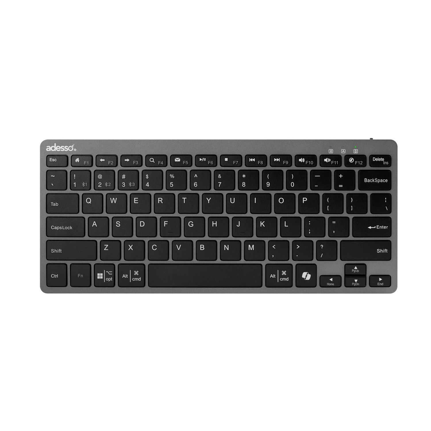 Adesso Multi OS Bluetooth Scissor Switch Mini Keyboard with Copilot key