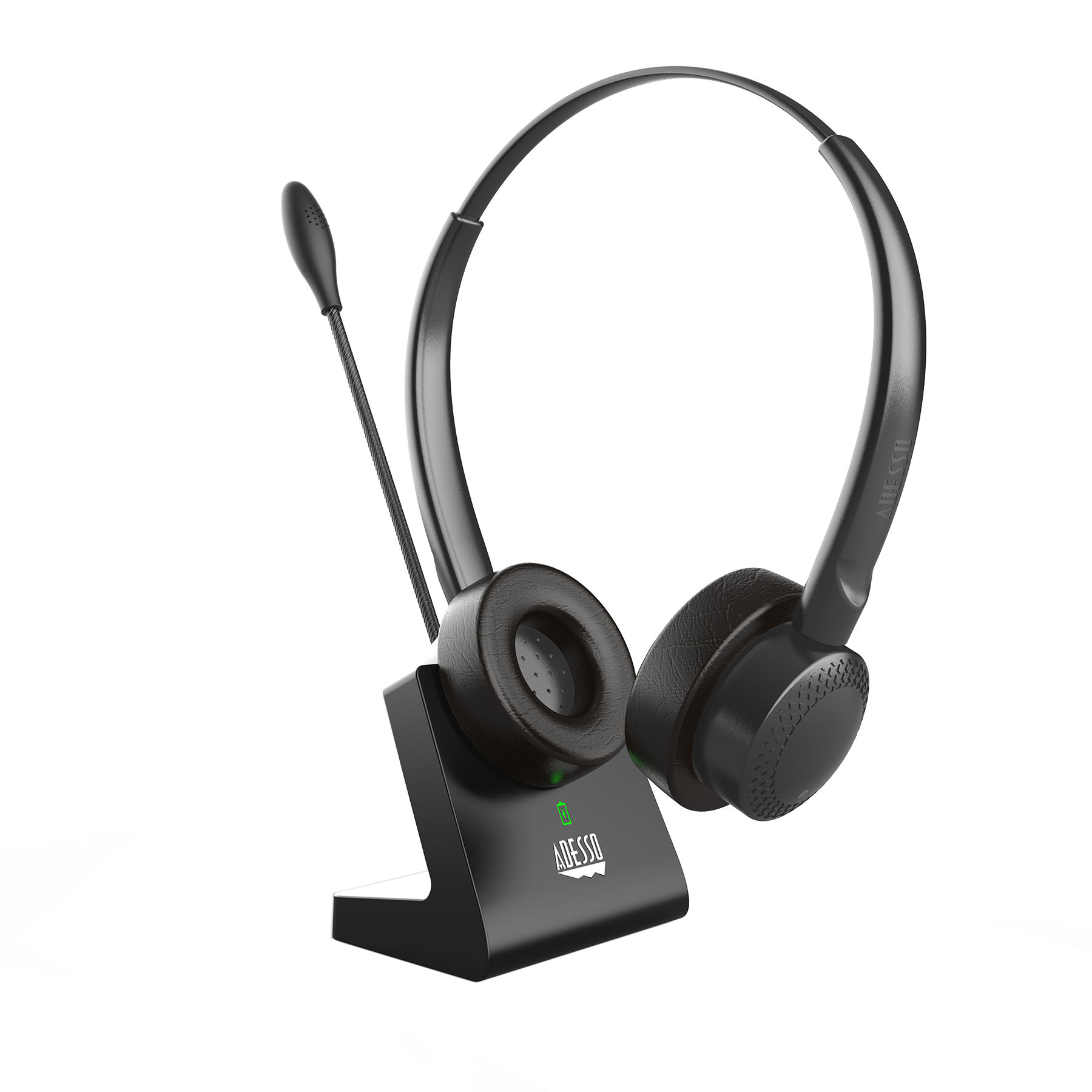 Adesso Bluetooth headset with Microphone and Charging Dock