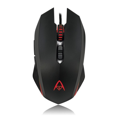 Adesso Gaming Mouse Wired Optical Sensor 7-Button Design Multi-Color LED Backlight Adjustable DPI up to 3200 DPI Ergonomic Ambidextrous Design