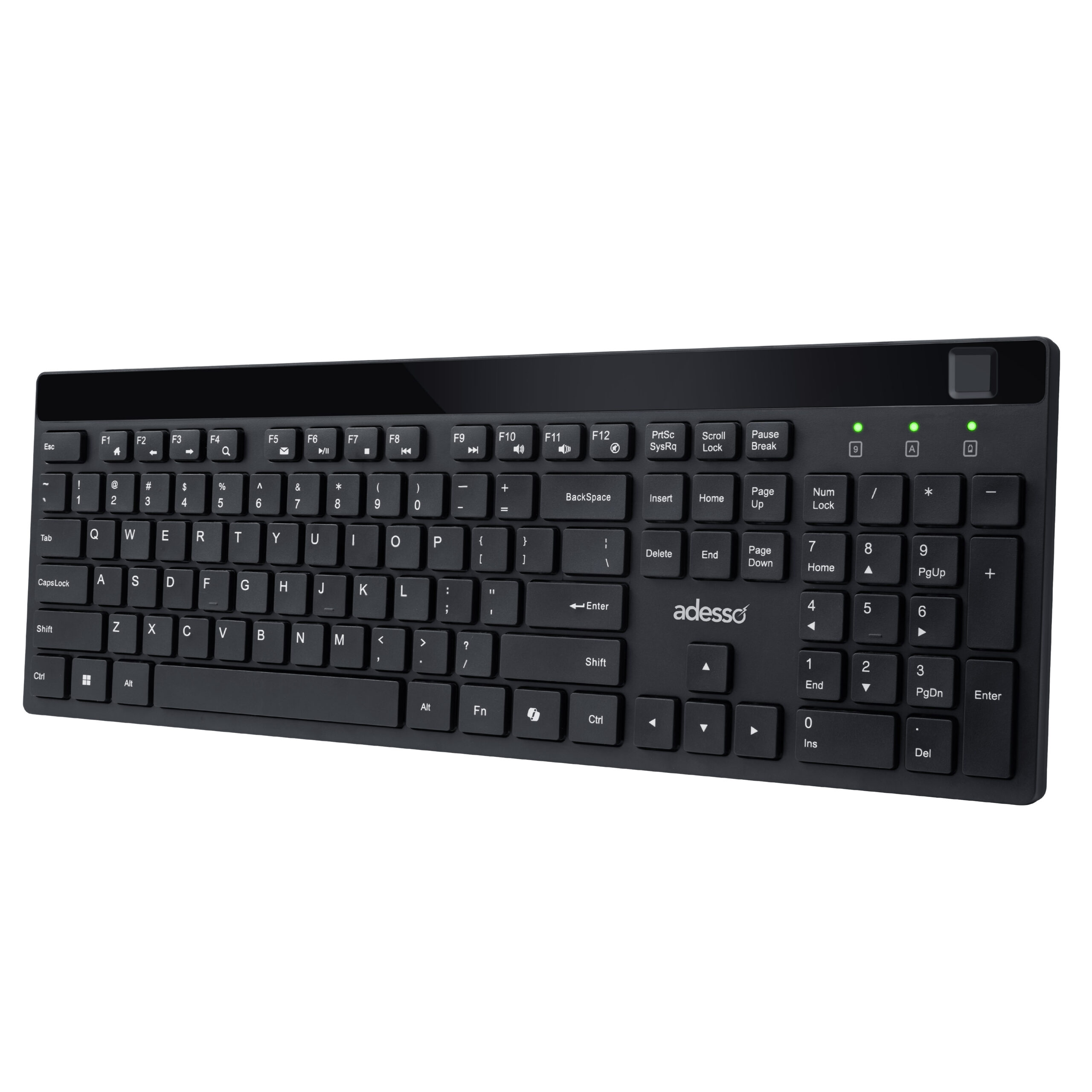 Adesso Keyboard WKB-1400FB Wireless Ergonomic with Fingerprint Reader