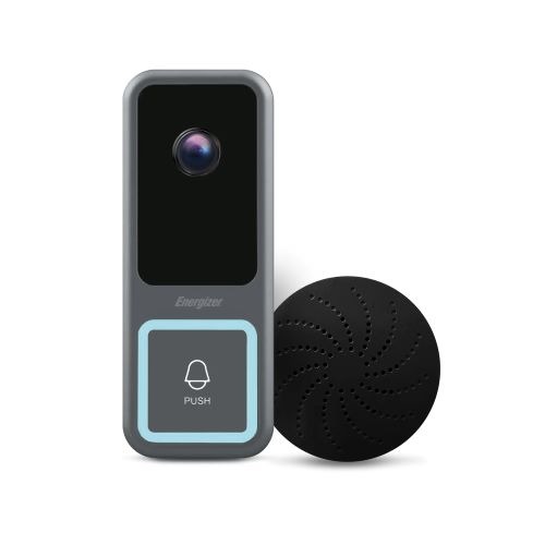 Energizer Smart Doorbell & Chime Wired 1080p Video Doorbell Security Camera 2-Way Audio Night Vision Cloud & Card Storage Works with Alexa & Google Home Motion Sensor Requires Existing Wires – Sliver