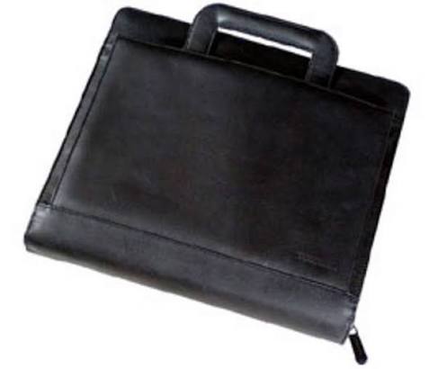 Toshiba 14in Leather Portfolio Tablet/PC Carrying Case – Black