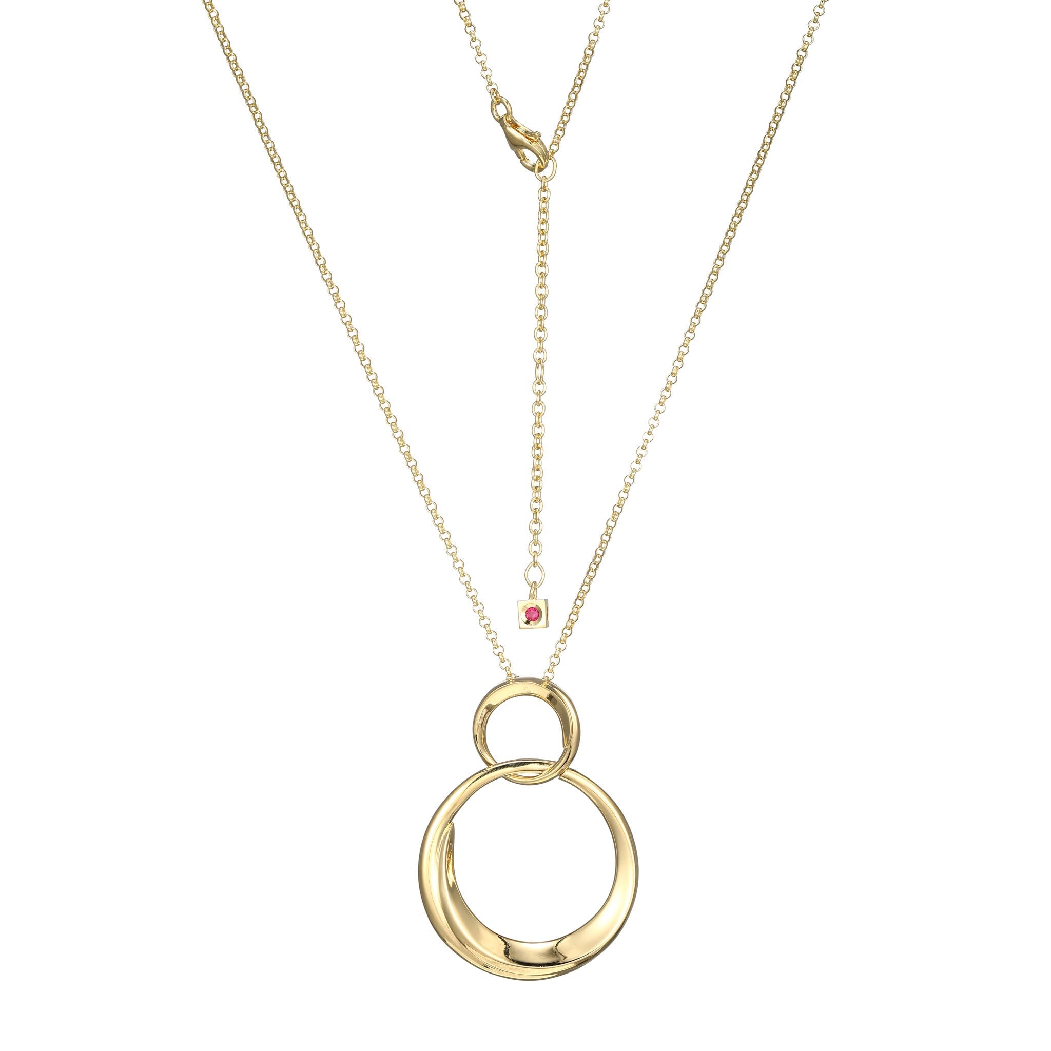 This Swirl Collection Necklace Features A Stylish Rolo Chain Crafted From 18K Gold-Plated Sterling Silver. The 28" Chain With A 2" Extender Is Highlighted By An Intricate Swirl Pendant.