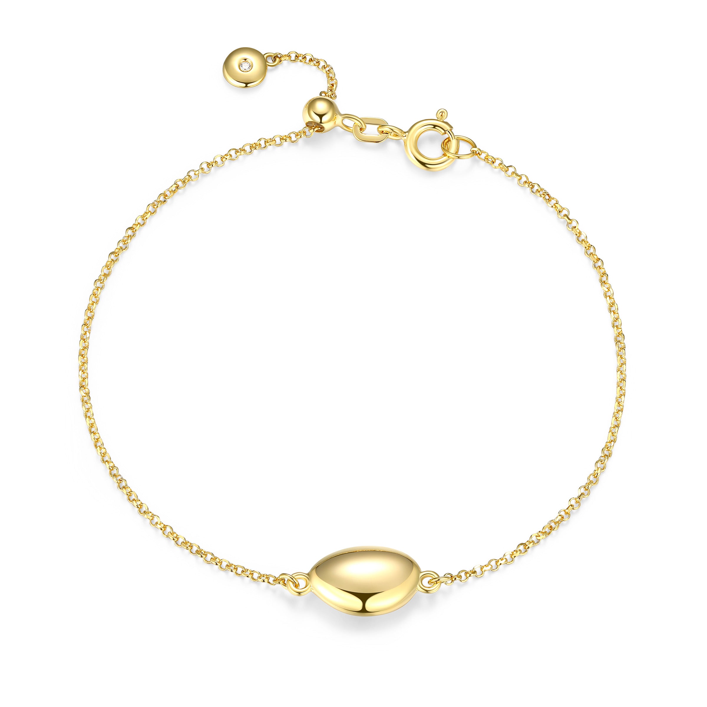 Ss Gp40 Brac 3A Cz Rd 1.2Mm Faceted Rolo Chain 7.5"