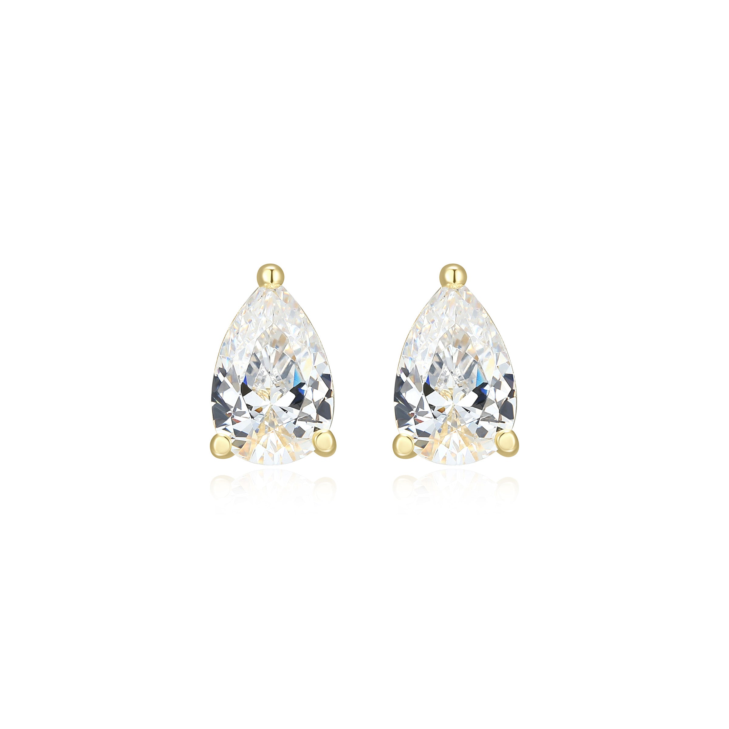 Ss Gp40(10K Color) Ear 3A Cz Pr 6X4Mm Post