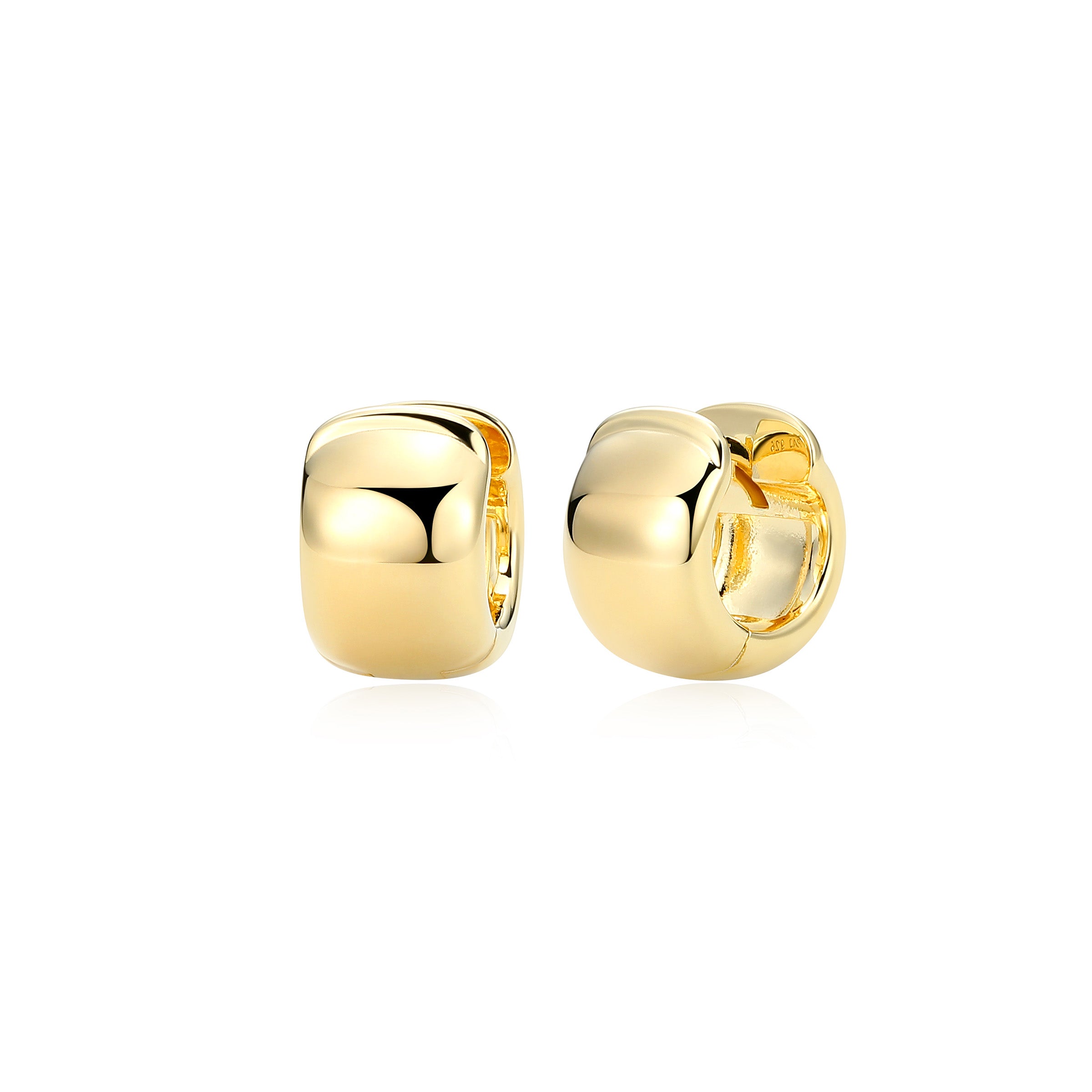 Ss Gp40(10K Color) 12Mm Hoop Earrings