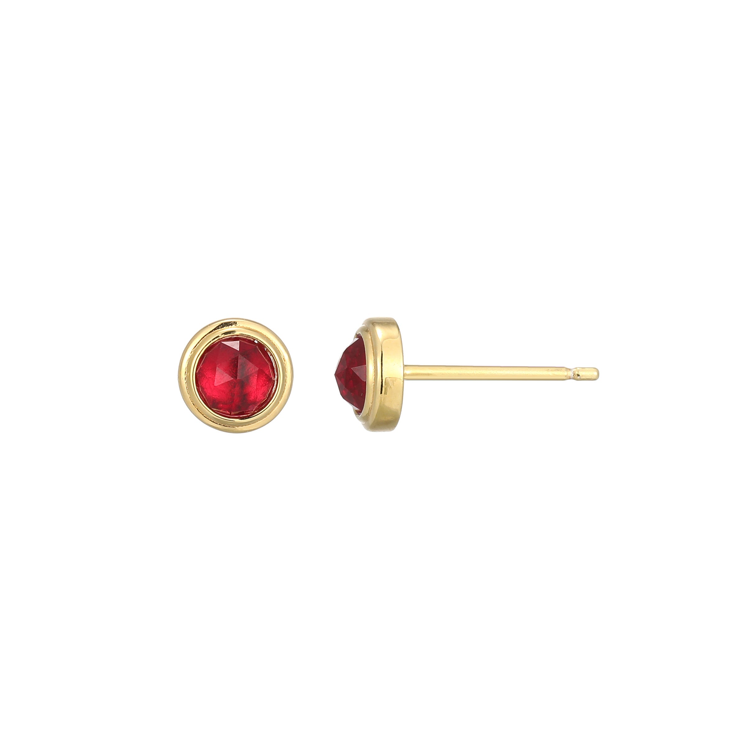 Ss Gp40 Ear Created Ruby(#7)(B1-B3)(A) (F-C)Rd 4Mm Post