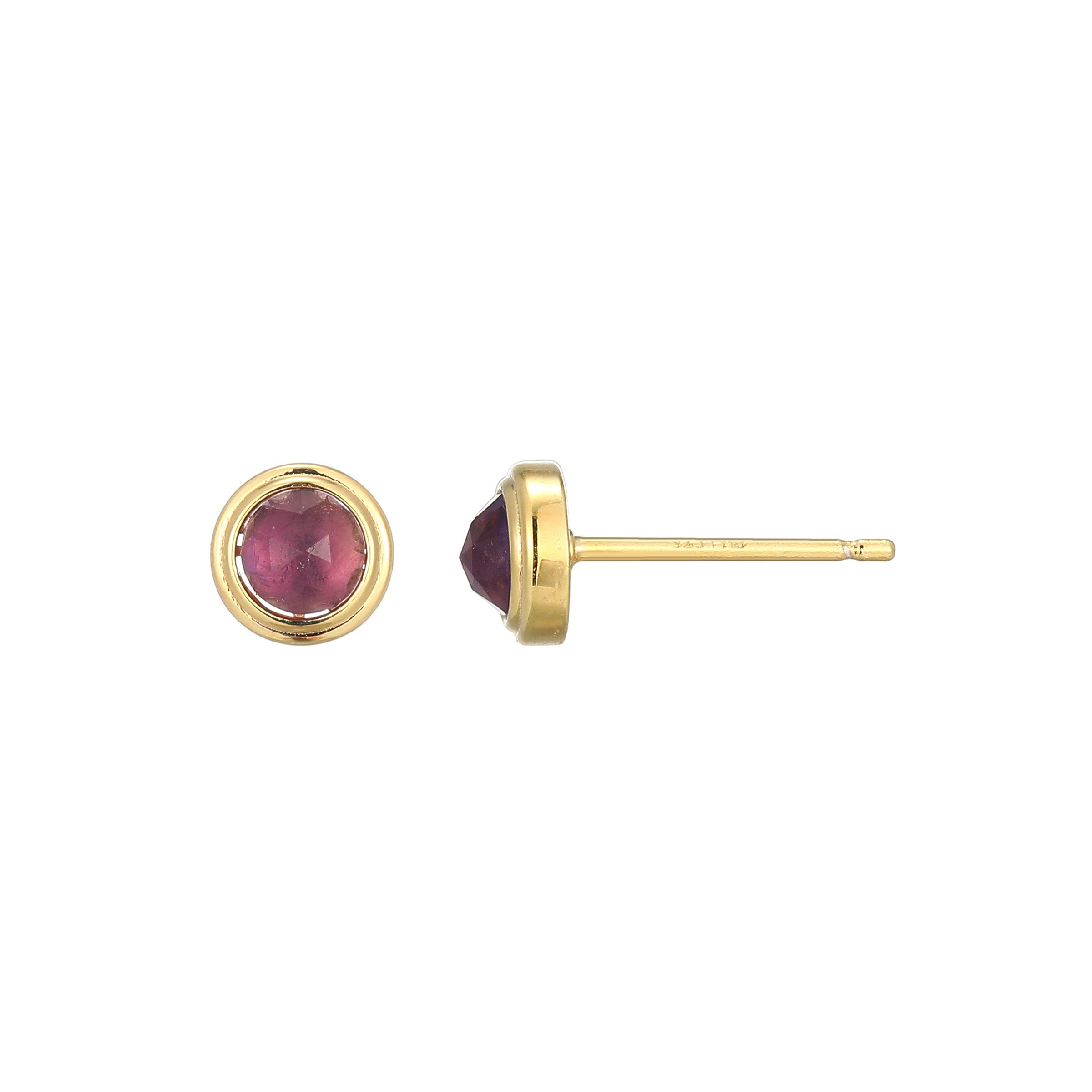 Ss Gp40 Ear G Africa Amethyst(#2-#5)B (F-C)Rd 4Mm Post