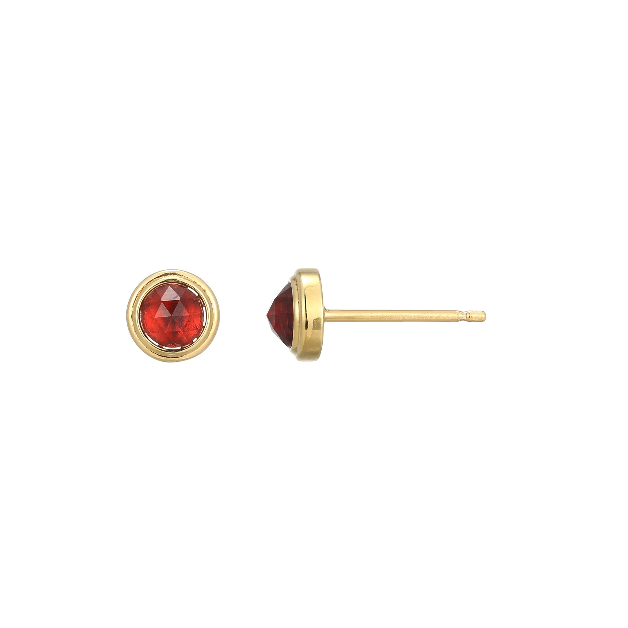 Ss Gp40 Ear G Garnet(#2-#5)B (F-C)Rd 4Mm Post