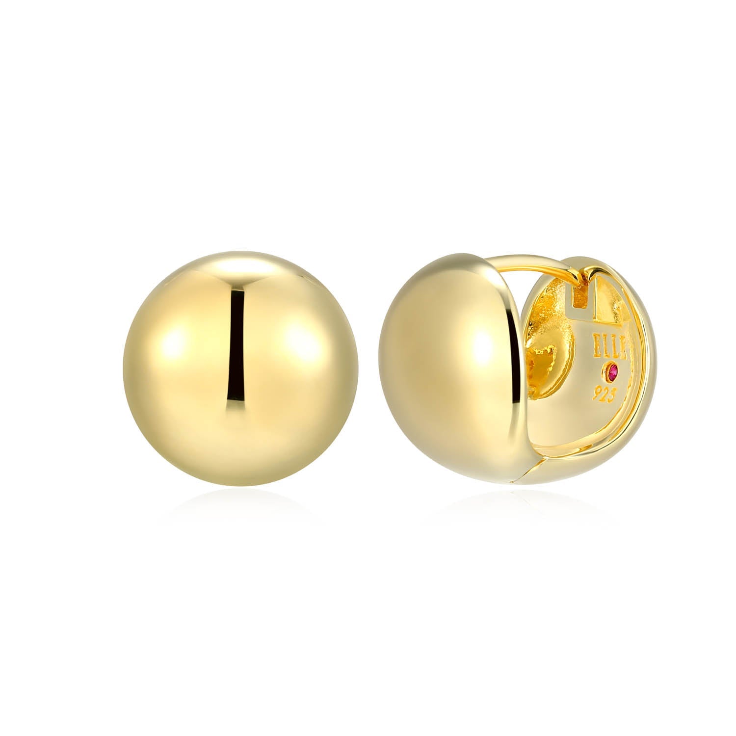 Sterling Silver Elle "Genesis" Yellow Gold Plated Earrings