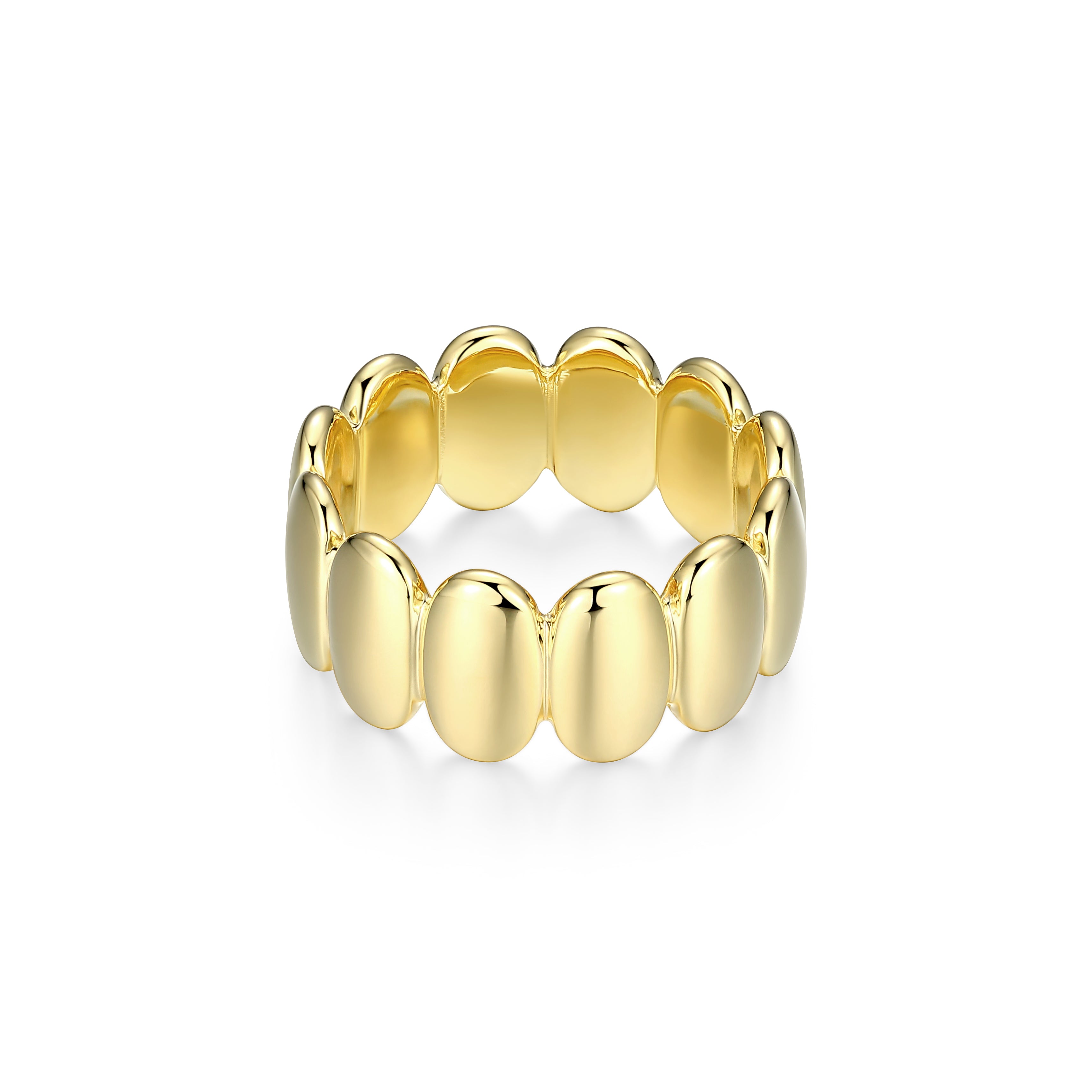 RR0191Y - Domed Band Ring - Size 8