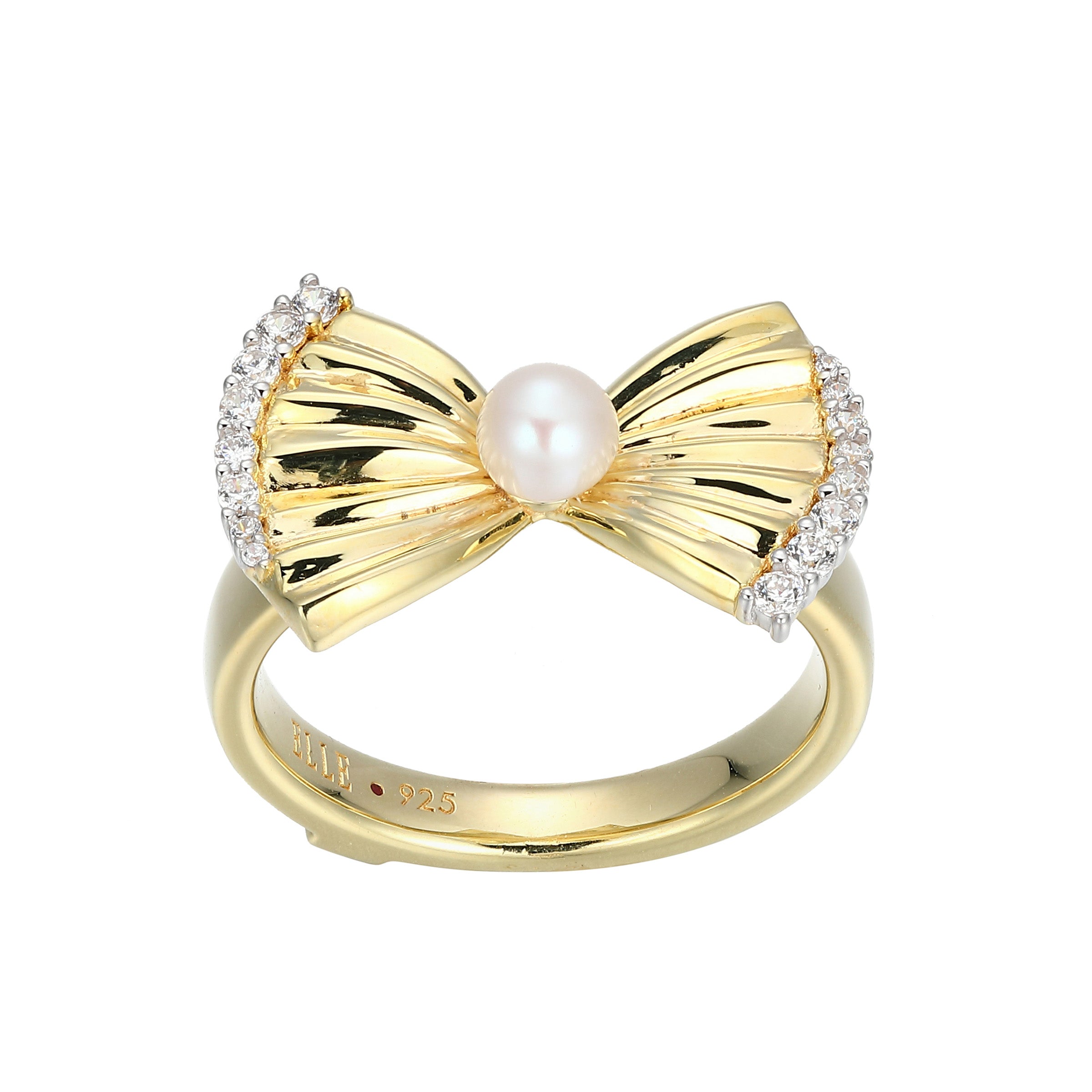 LR0261 - Butterfly Freshwater Pearl Ring - Size 6