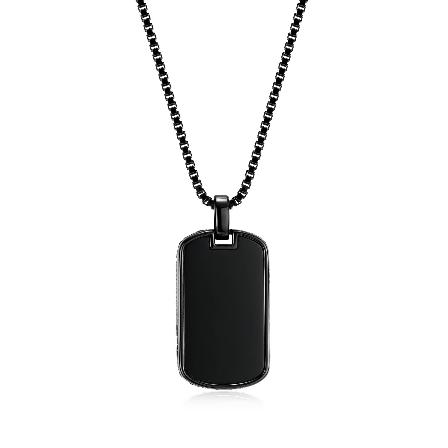UN0065 - Eclipse Gunmetal Rhodium Finish Sterling Silver Necklace
