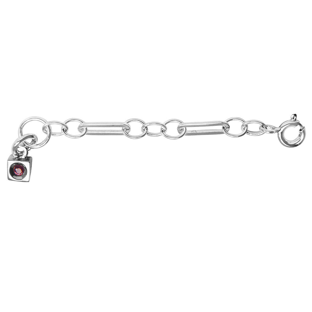 Ss Rhod Plated Extension No Stone 2"