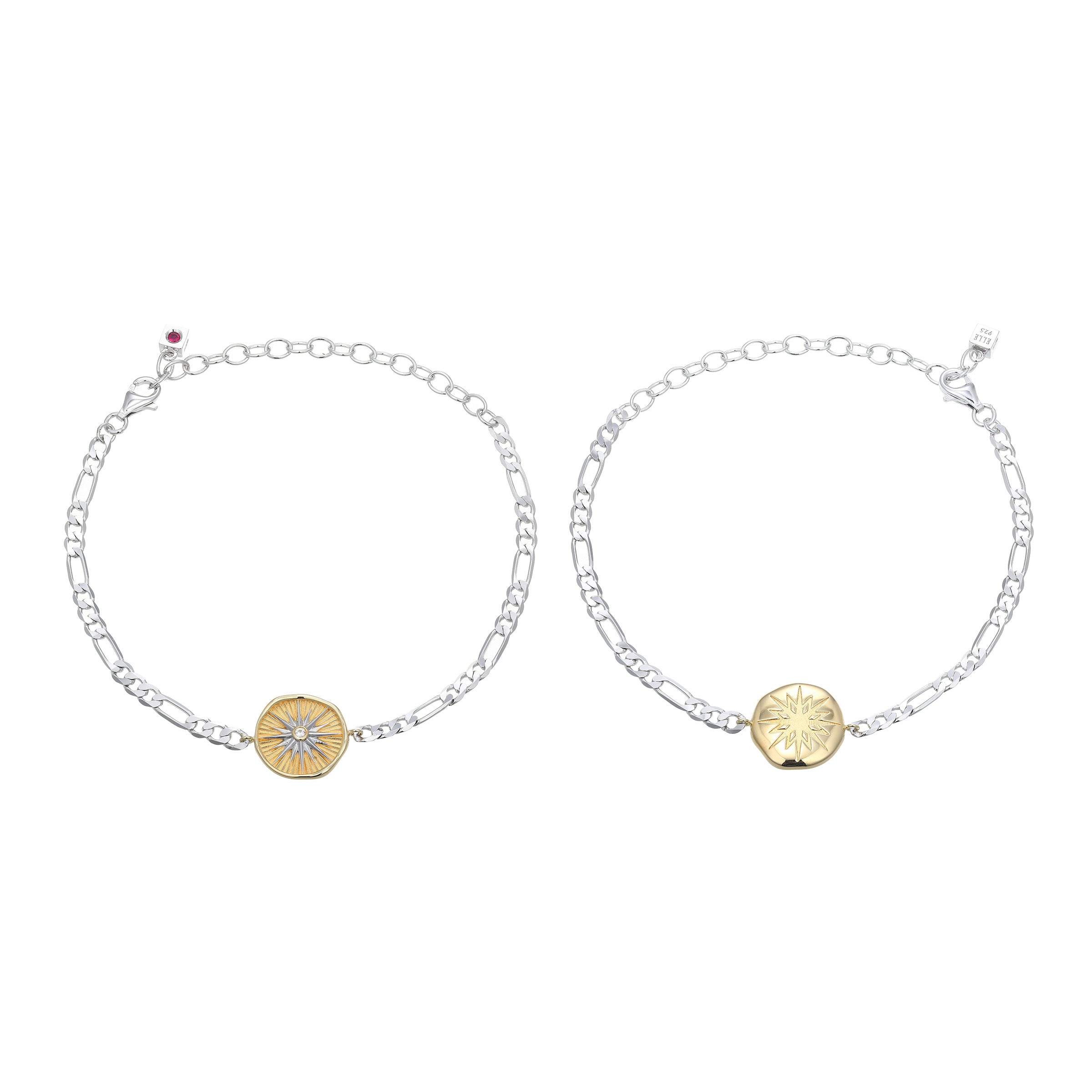 LB0262 - Bohemian Star Lab-Created White Sapphire Reversible Bracelet