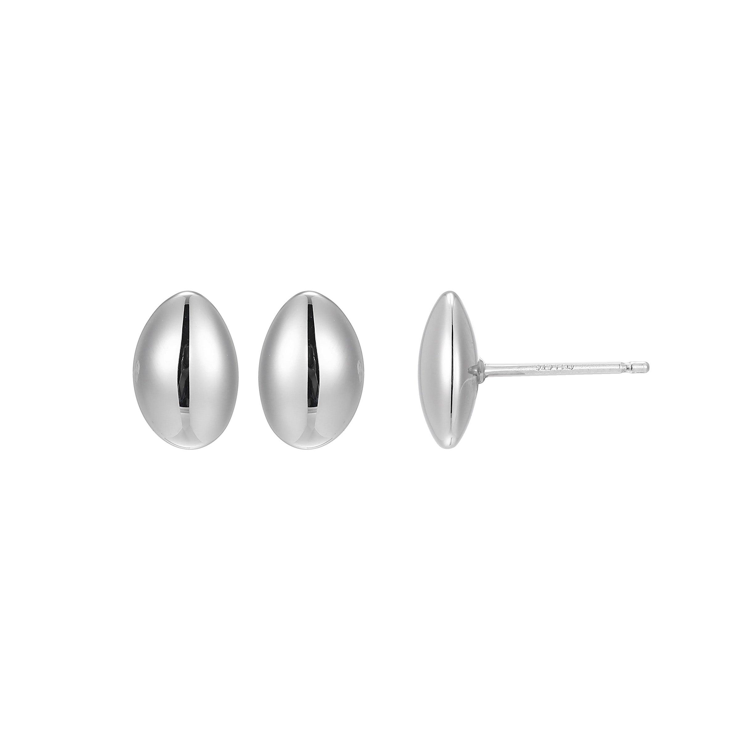 Ss Rhod Pltd Ear No Stone Post