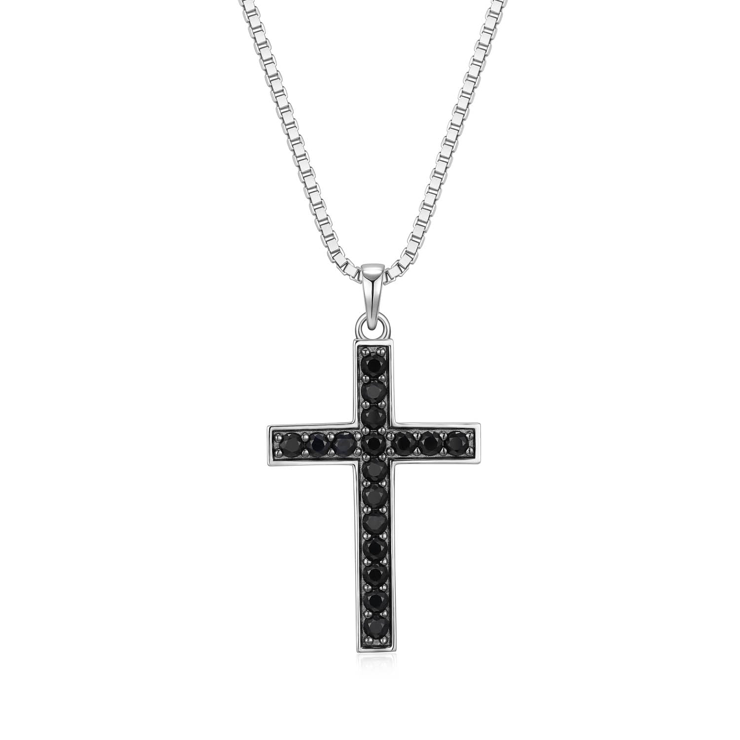 UN0069 - Eclipse Gunmetal Rhodium Finish Sterling Silver Necklace