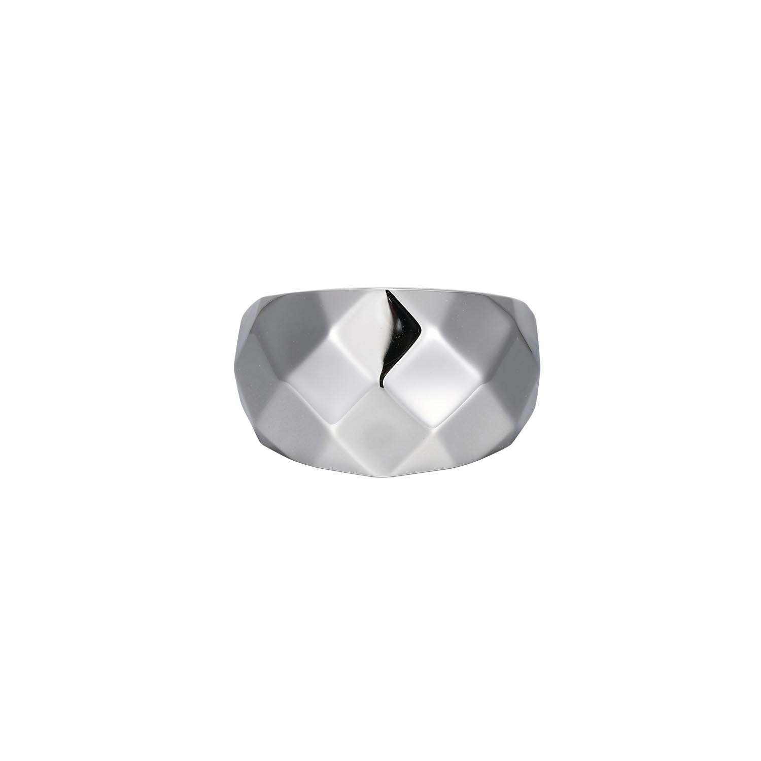 Sterling Silver "Captivate" Rhodium Plated Band Ring - Size 9