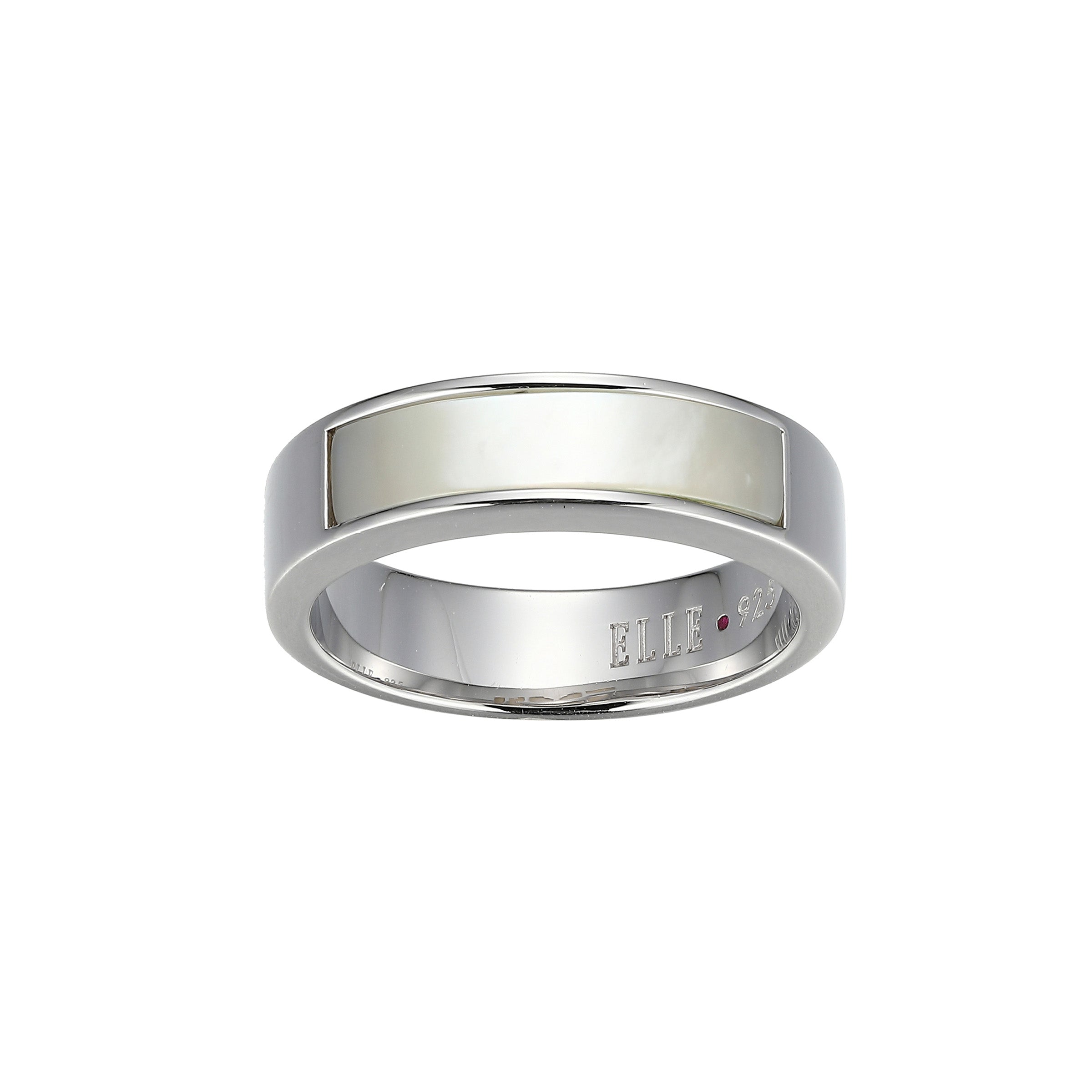 LR0235 - Vera Mother-of-Pearl Inlay Ring - Size 8