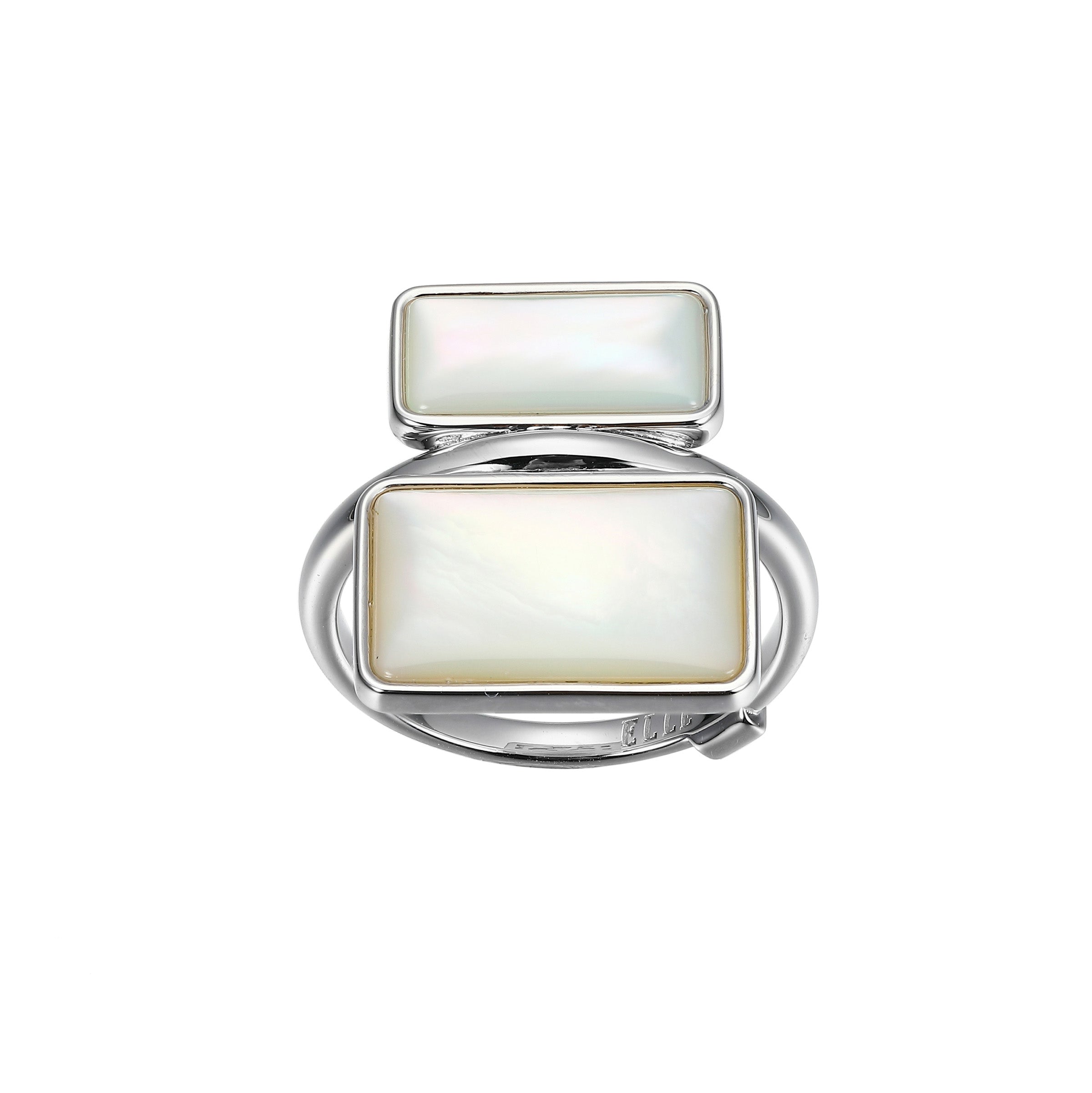 LR0237 - Vera Tiered Mother-of-Pearl Ring - Size 7