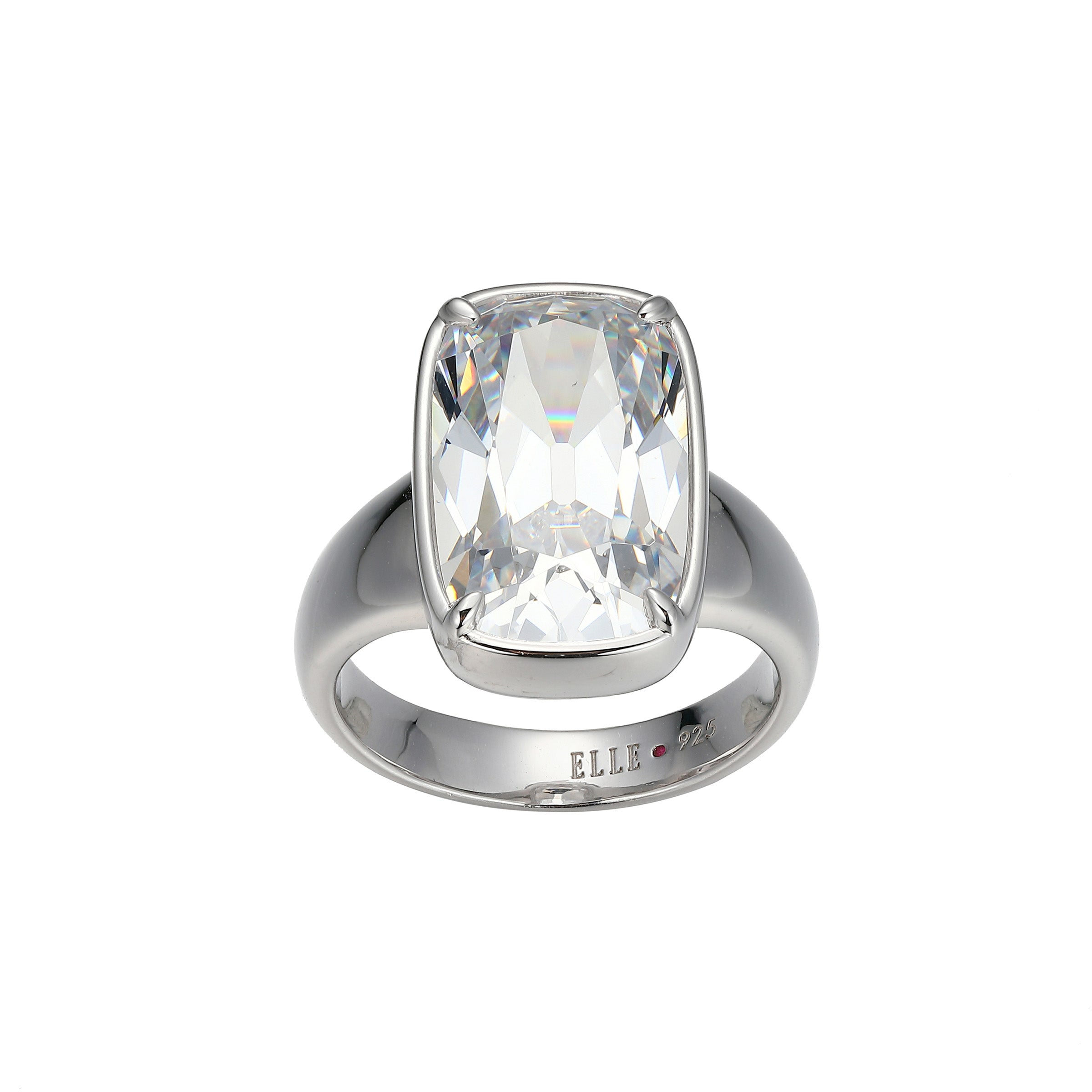 LR0269 - Serenelle Old-Mine-Cut Emerald Cushion Solitaire Ring - Size 7