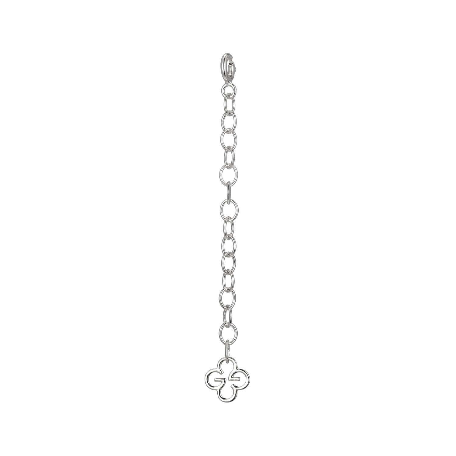 Sterling Silver 2" Extender Cable Chain Rhodium Finish