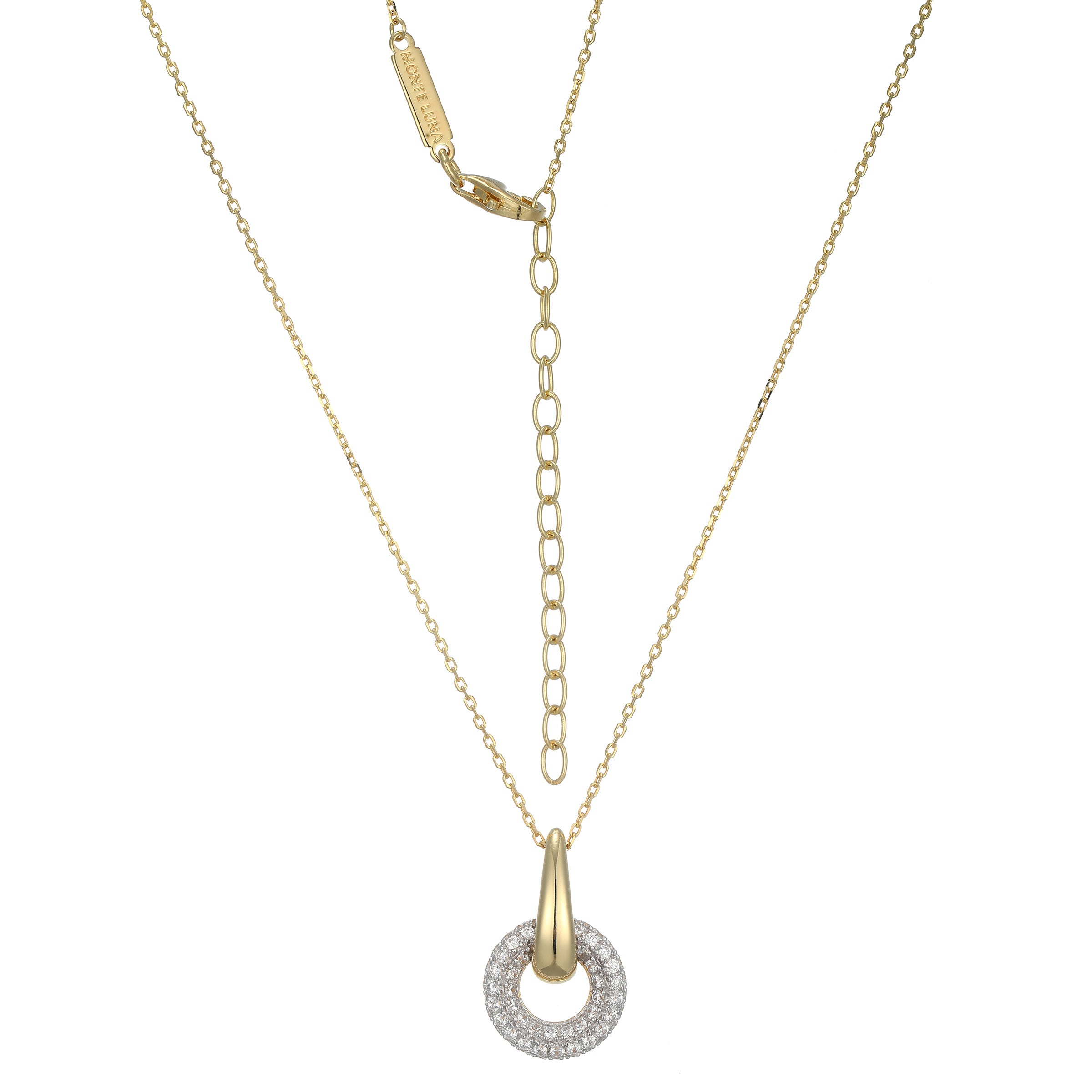 MN0109 - Circlet Lab-Created Diamond Pendant Necklace