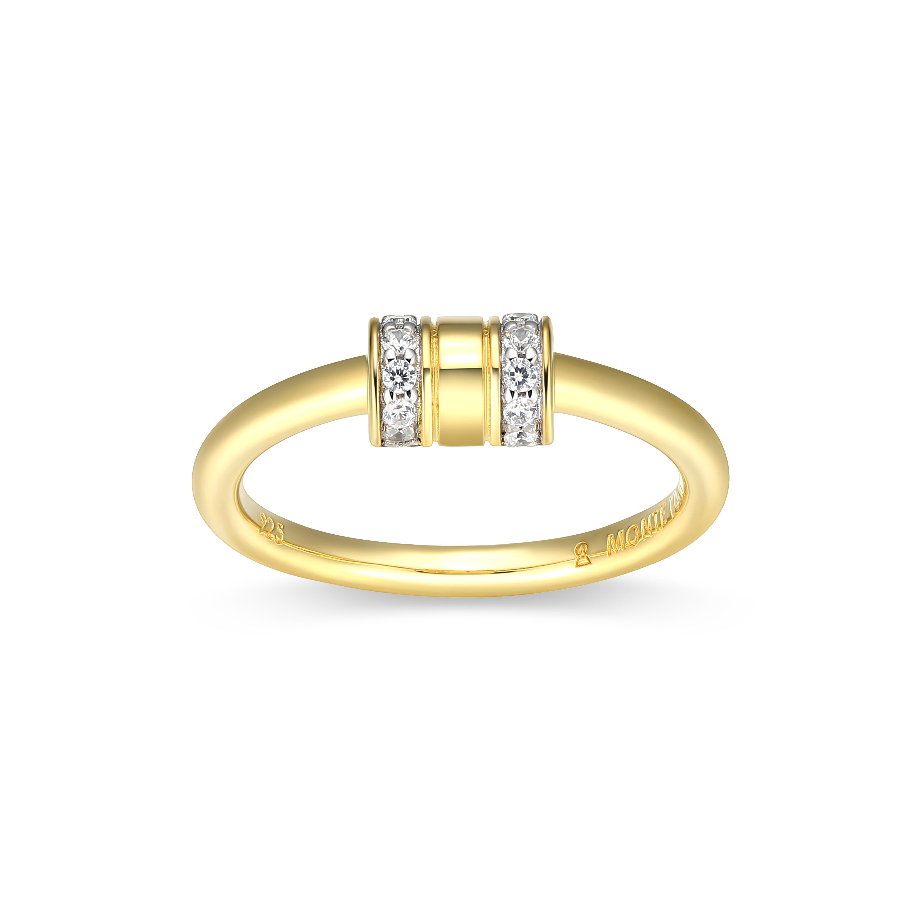 BR0273Y - Rondelle Lab-Created Ring