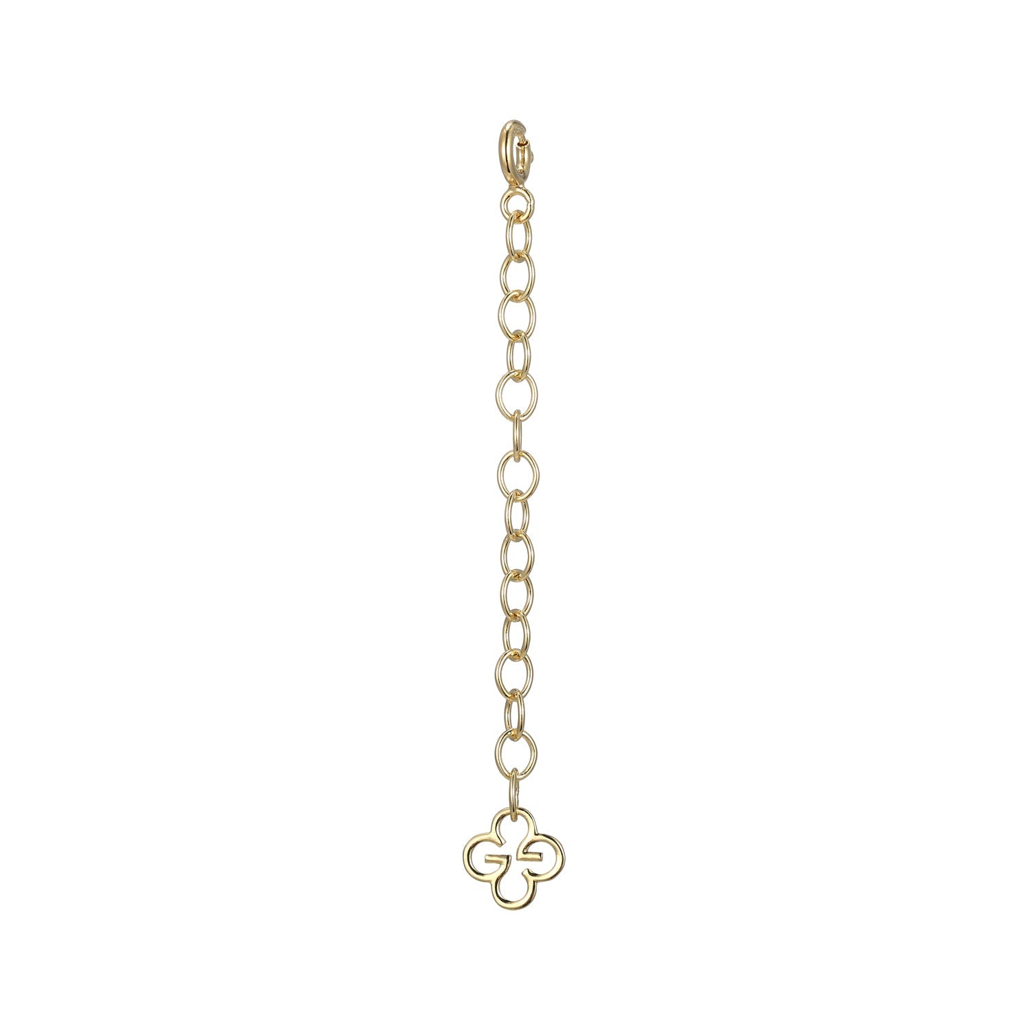 Sterling Silver 2" Extender Cable Chain Yellow Gold Finish