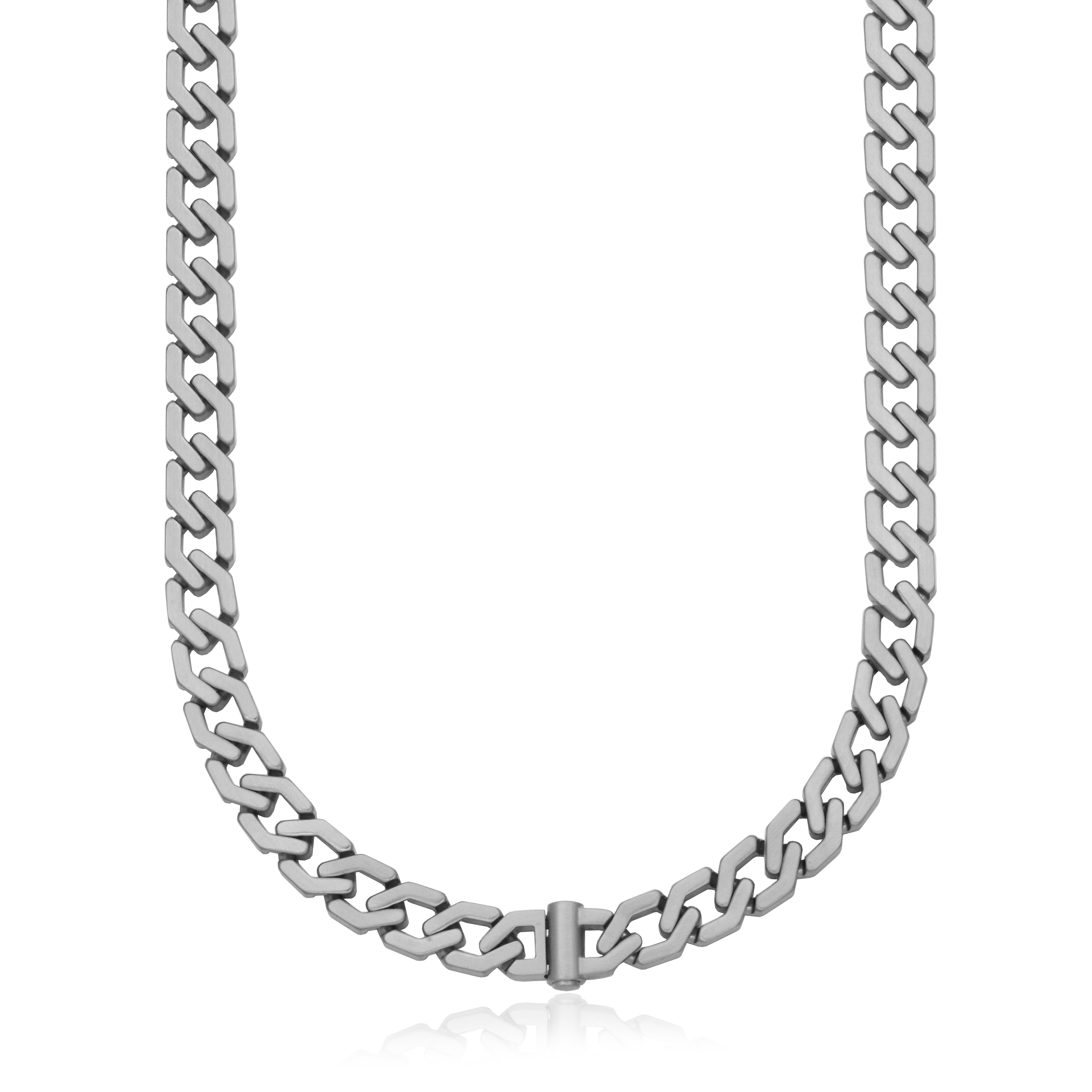 Steelx Matte Cuba Chain Necklace 10Mm 24''