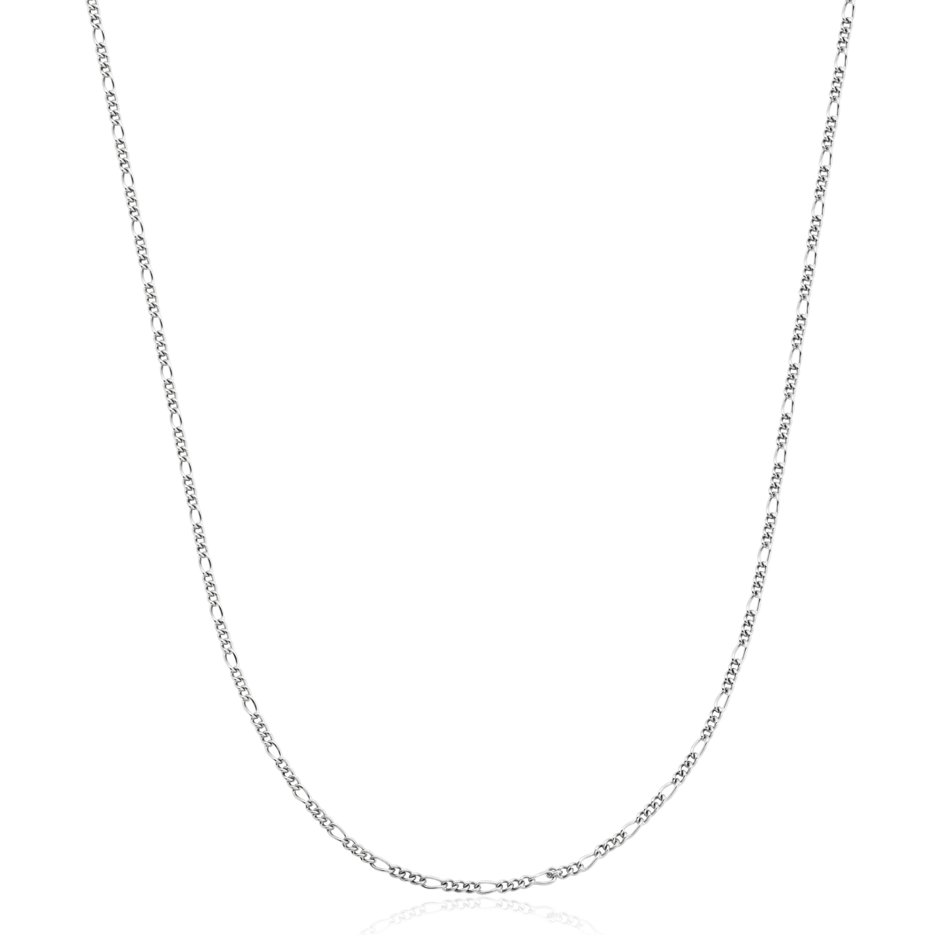 Steelx Neck Figaro Chain 3Mm  High Polish 18"