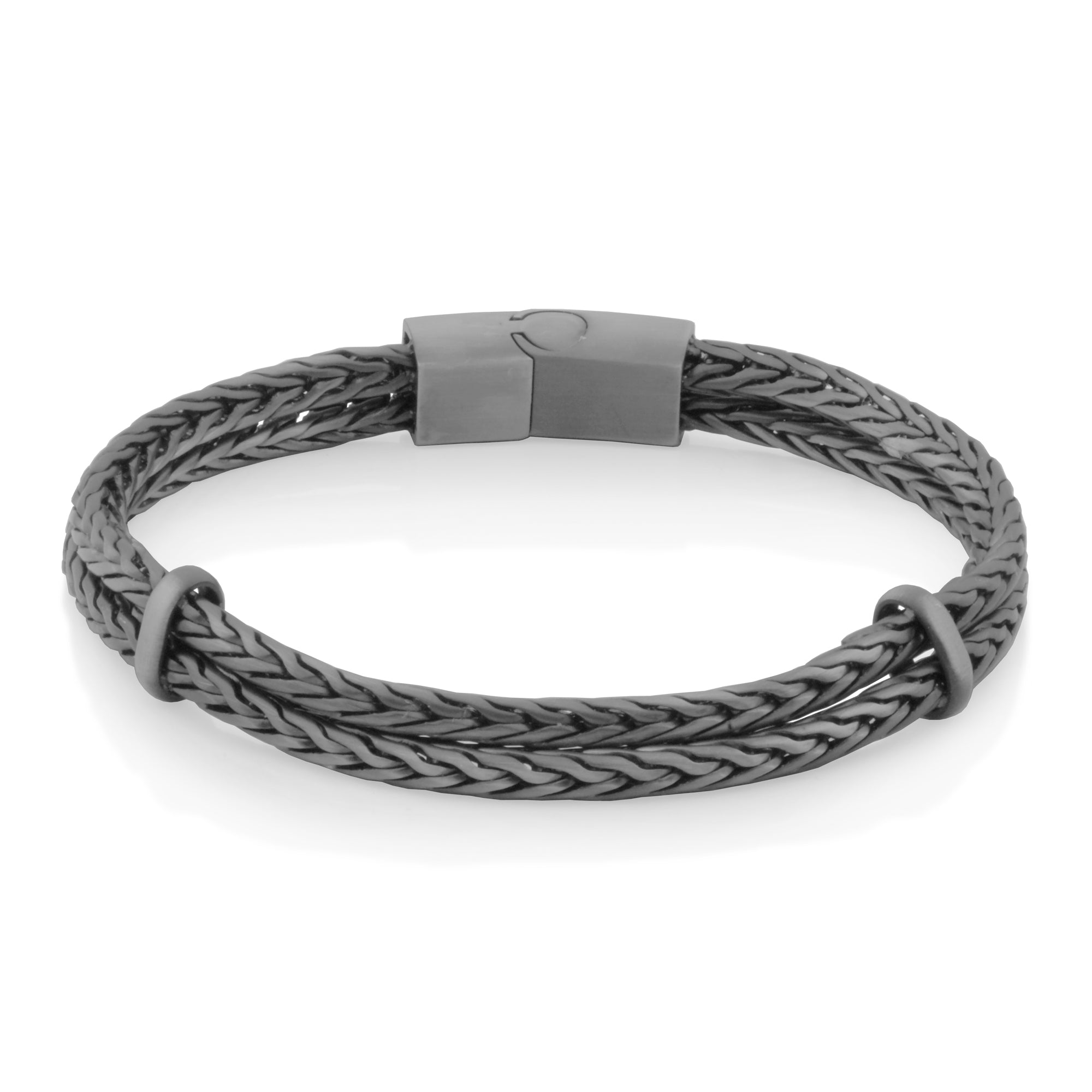 Steelx Brac Ip Gunmatal Two-Layer Wheat Chain 8.5"