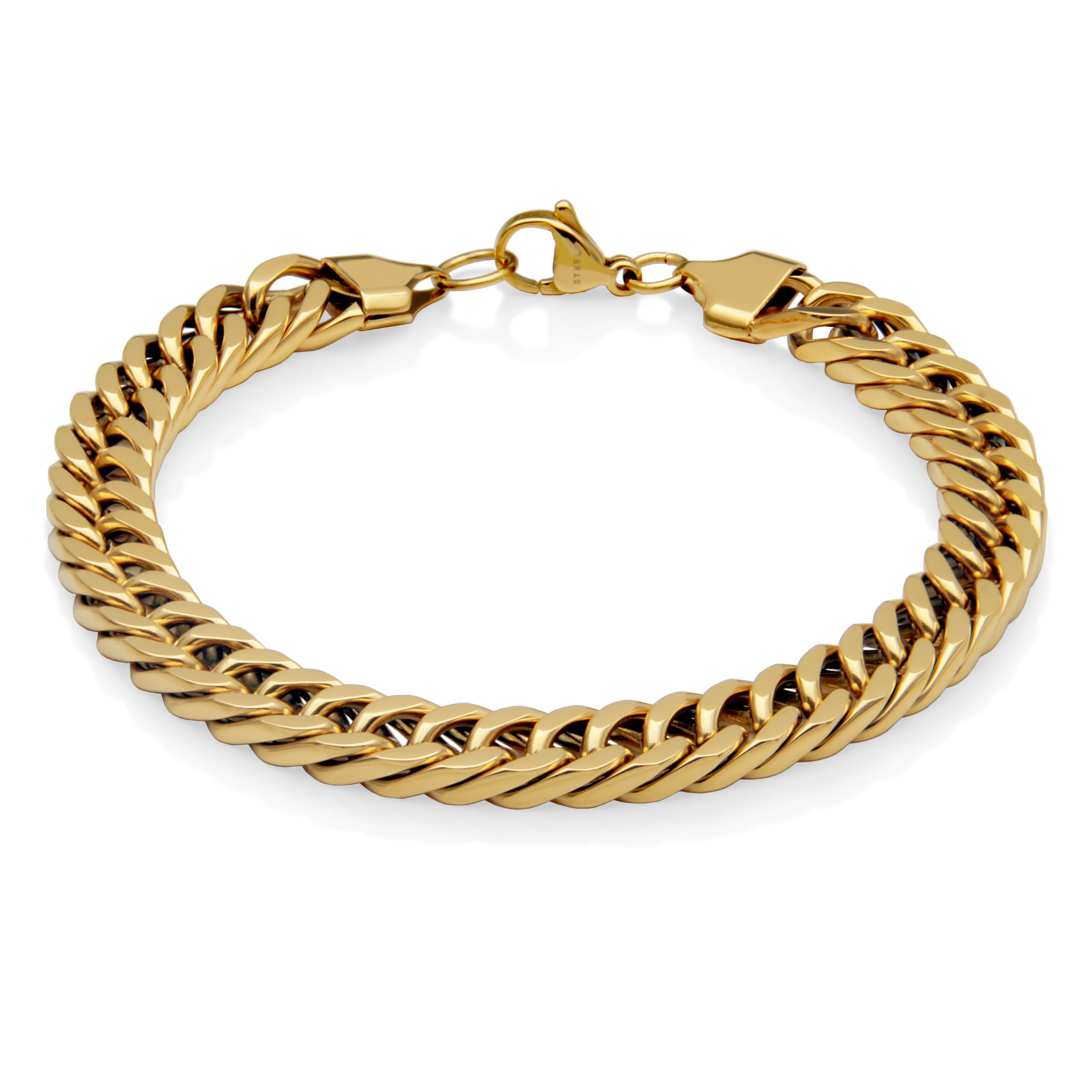 Steelx Ip Gd 8.5Mm Link Chain Bracelet 8.75"