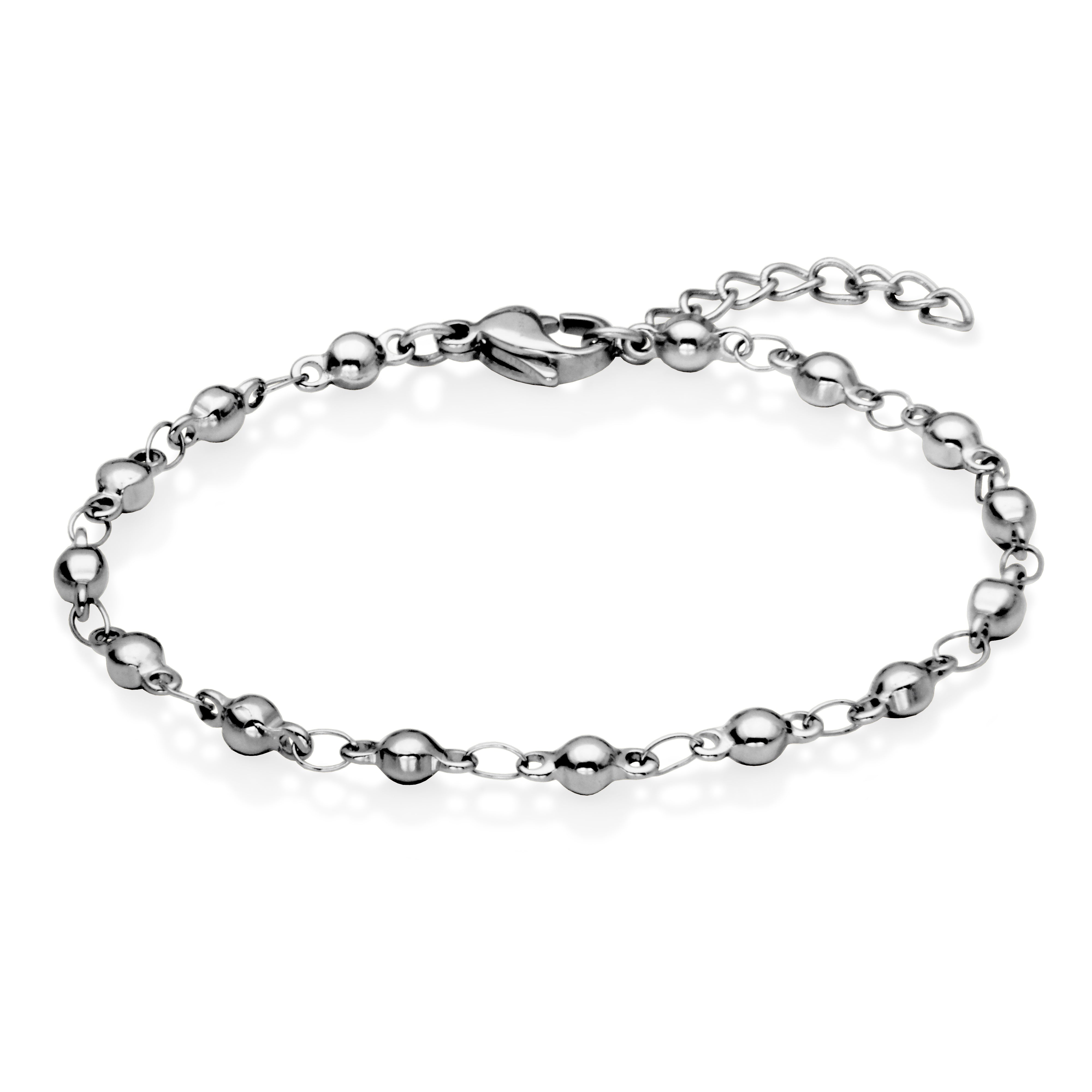 Steelx 3.5Mm Bead Chain Anklet 9+1.5".