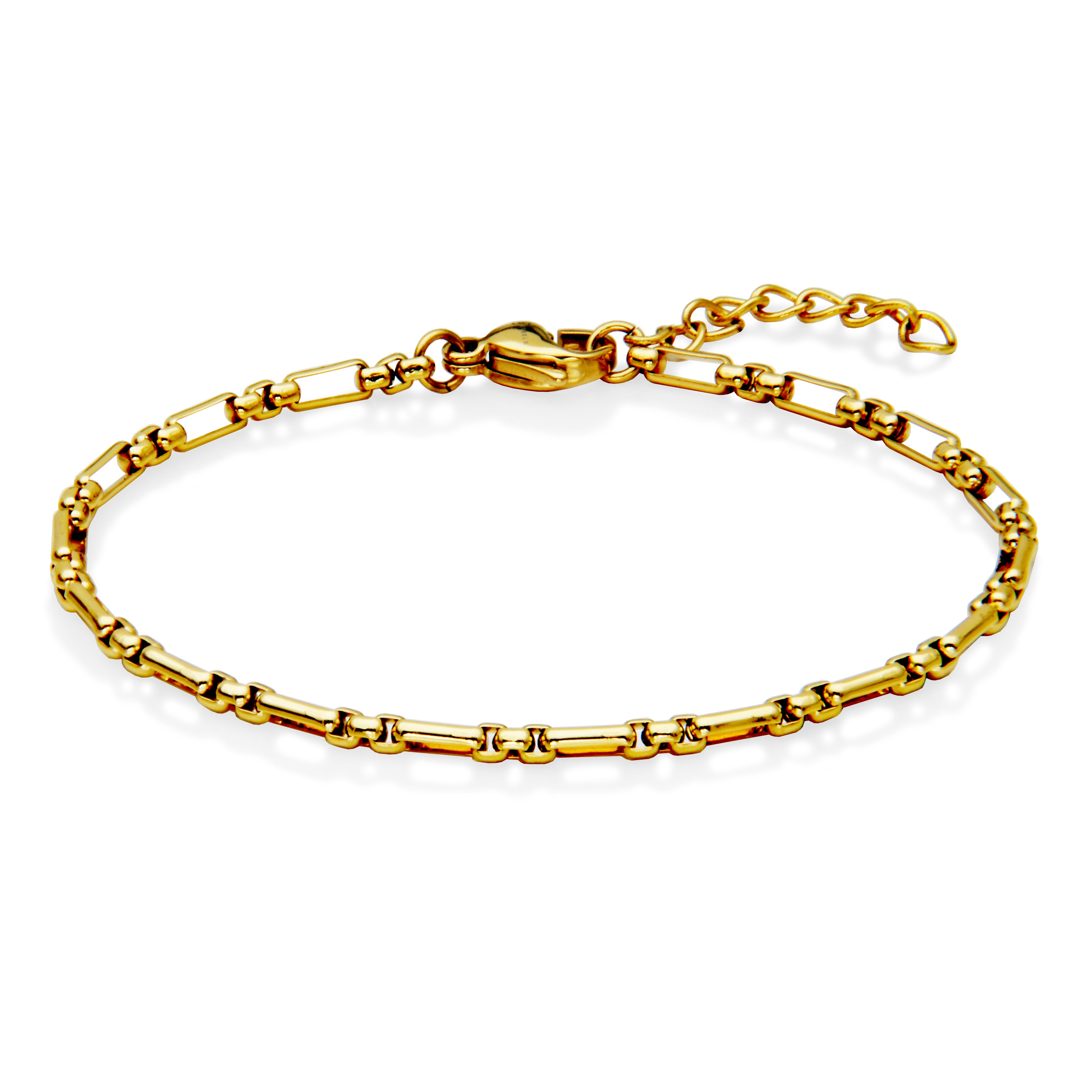Steelx Ipgd 2.5Mmfancy Link Chain Bracelet 6.5+1"