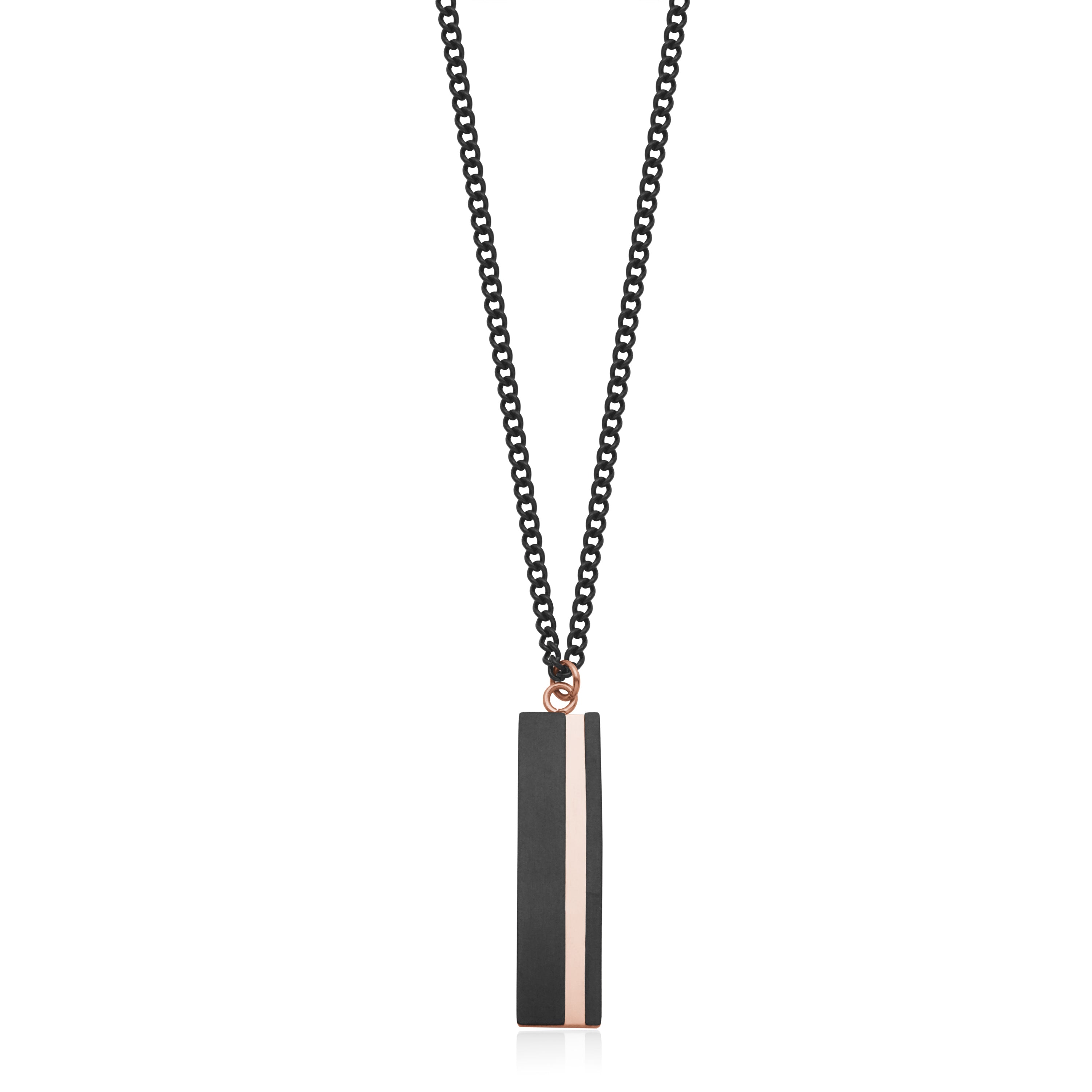 Steelx Rectangular Tag Pend45*11mm Ip Blk&amp;ip Rs 26"*