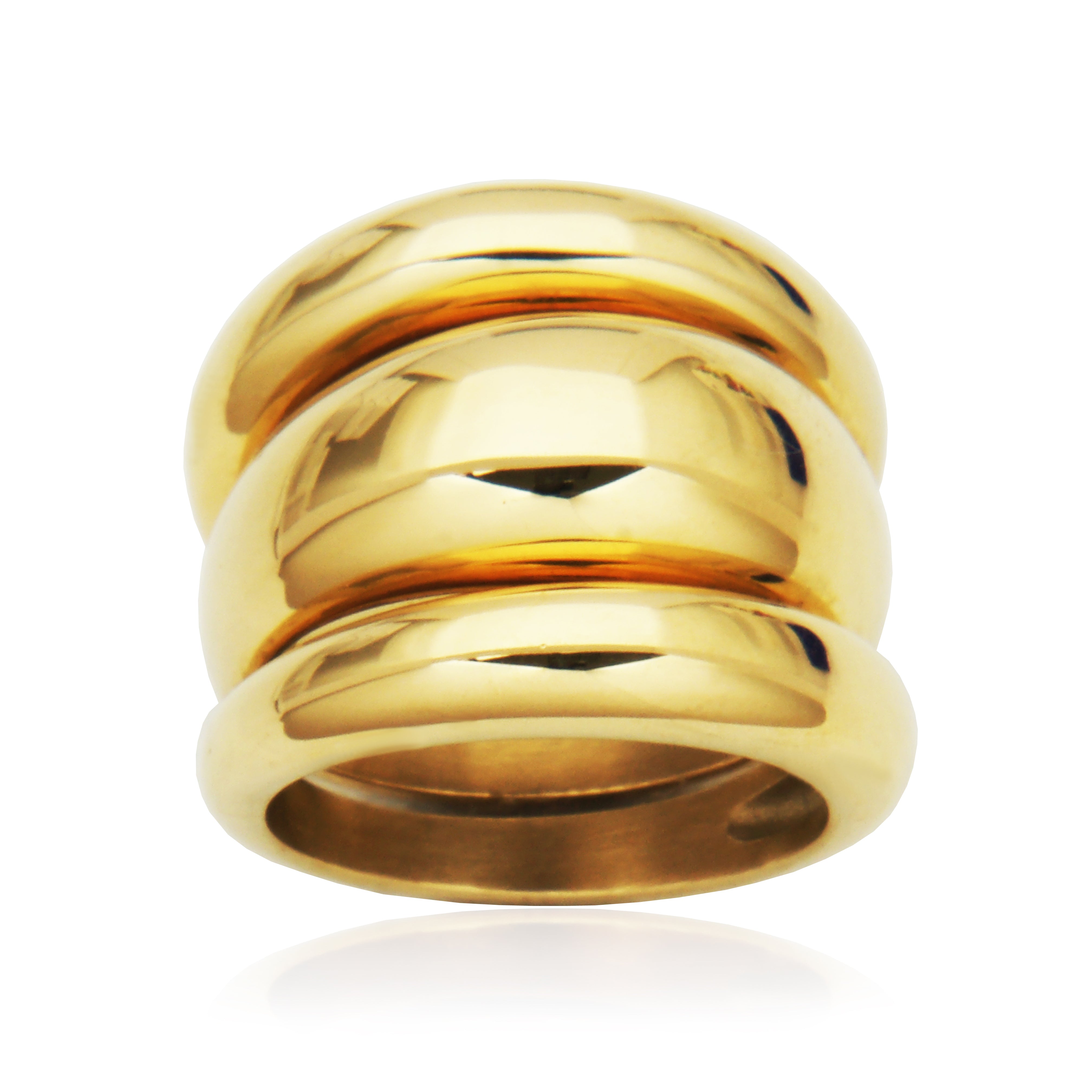 Steelx Ip Gd Fuffy Triple Stackble Ring