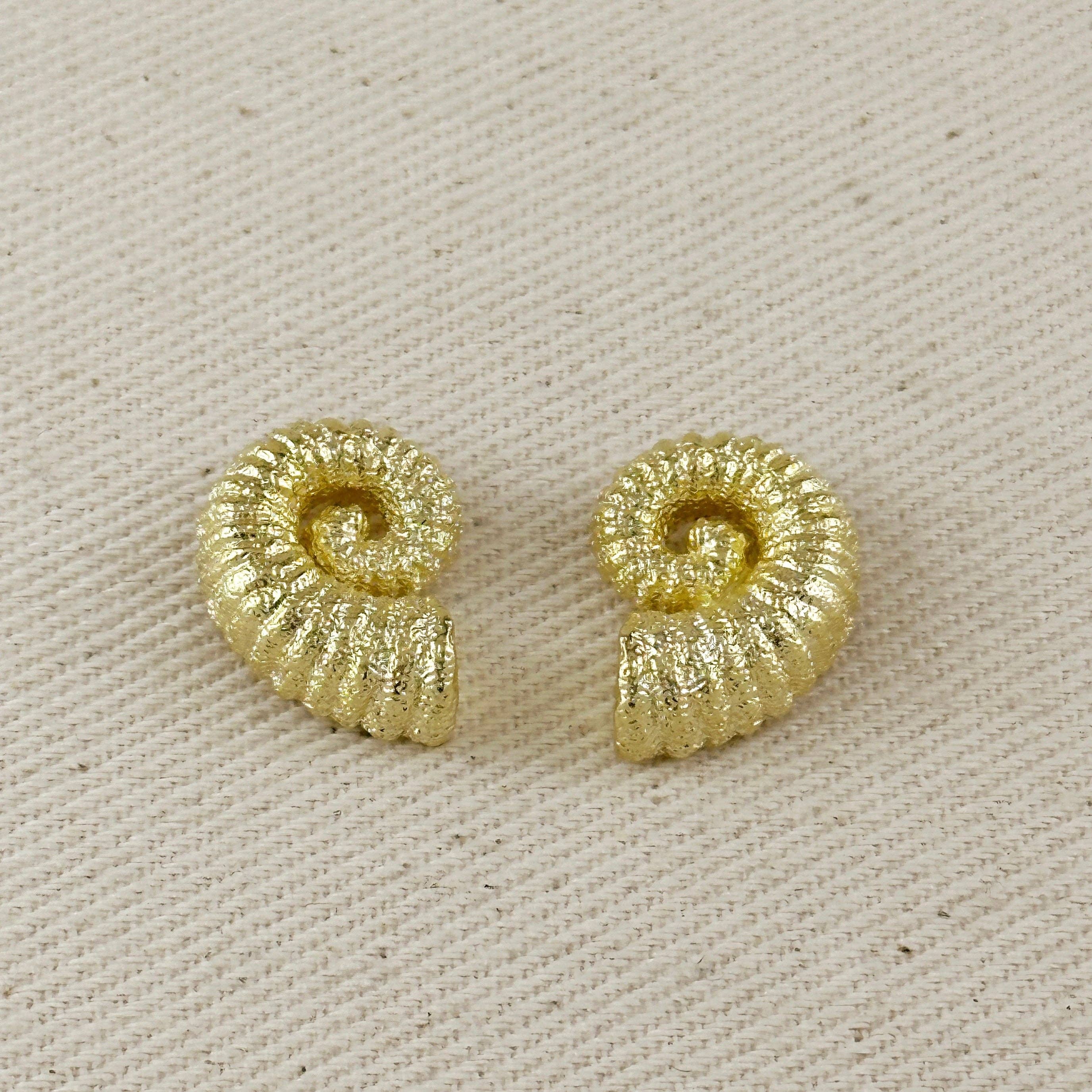 18k Gold Filled Sundial Shell Earrings - _mobile: 8px;">