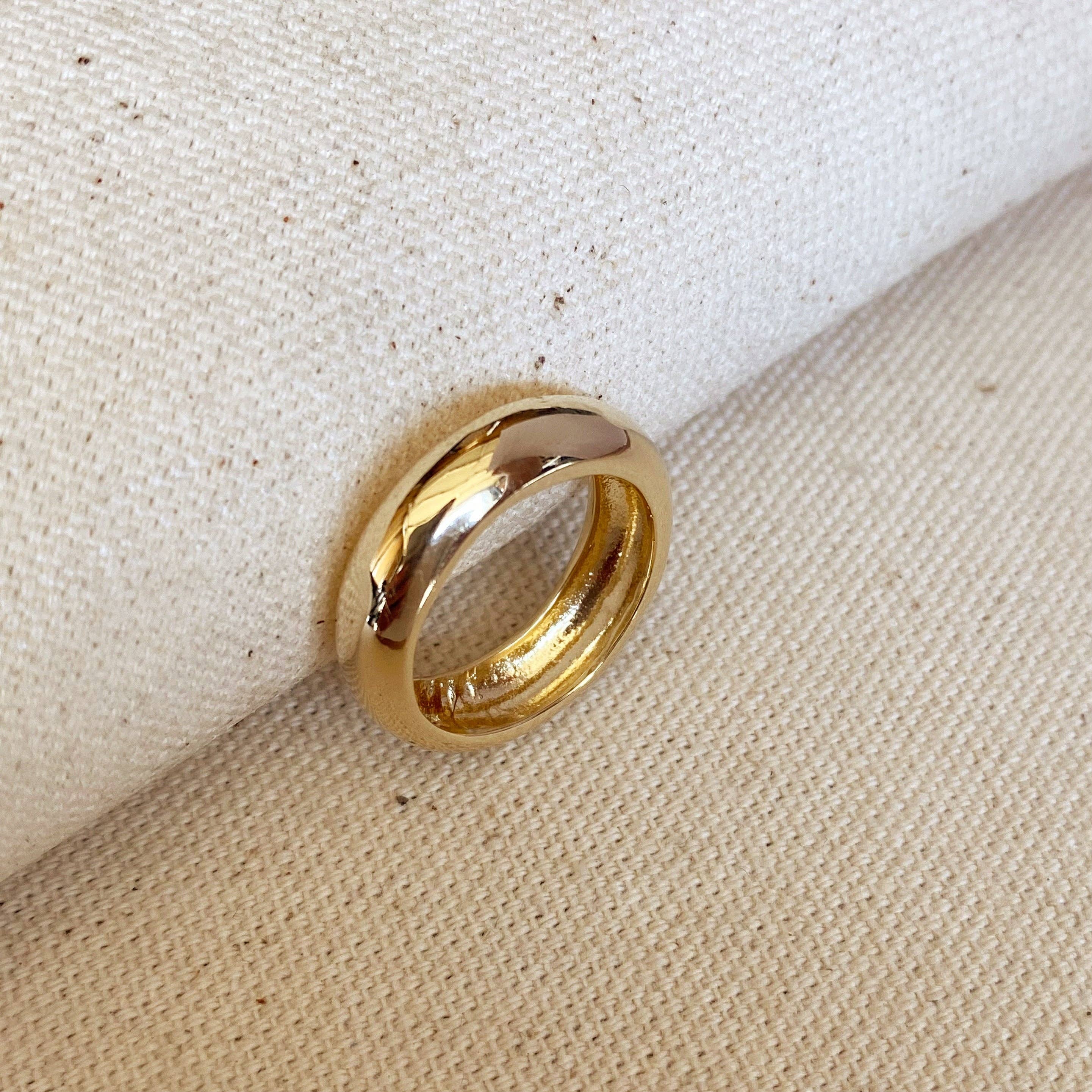 18k Gold Filled Chunky Rounded Band Ring - _mobile: 8px;">